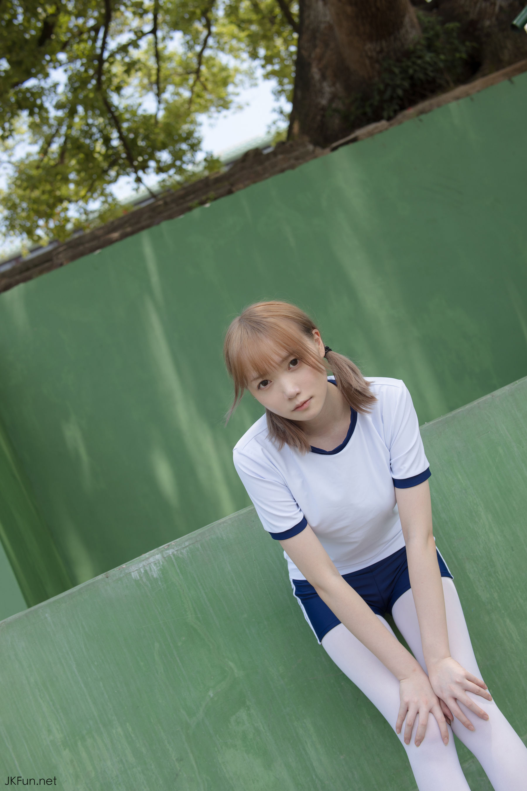 Aika 80D白丝外景体操服-图16