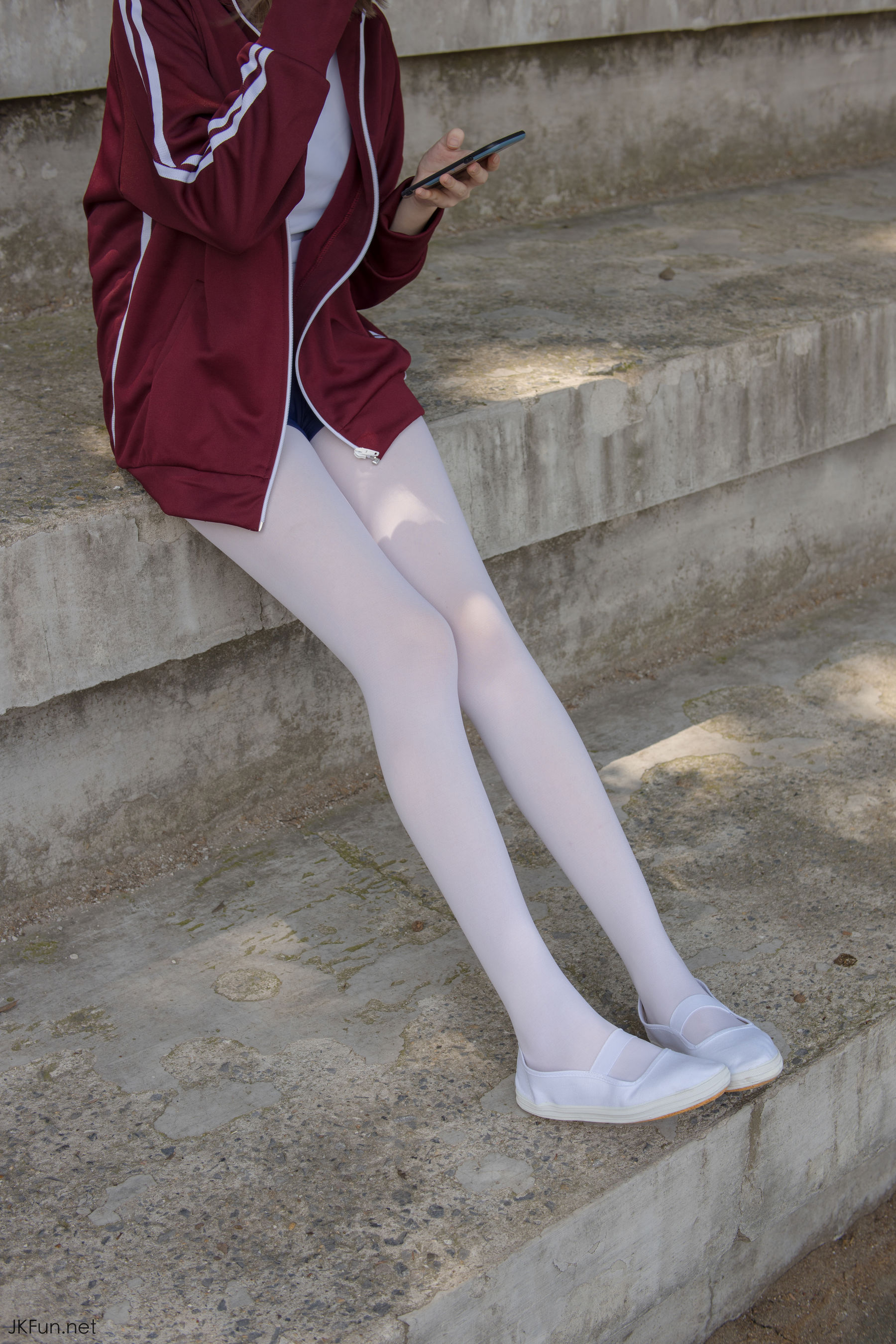 Aika 80D白丝外景体操服-图18