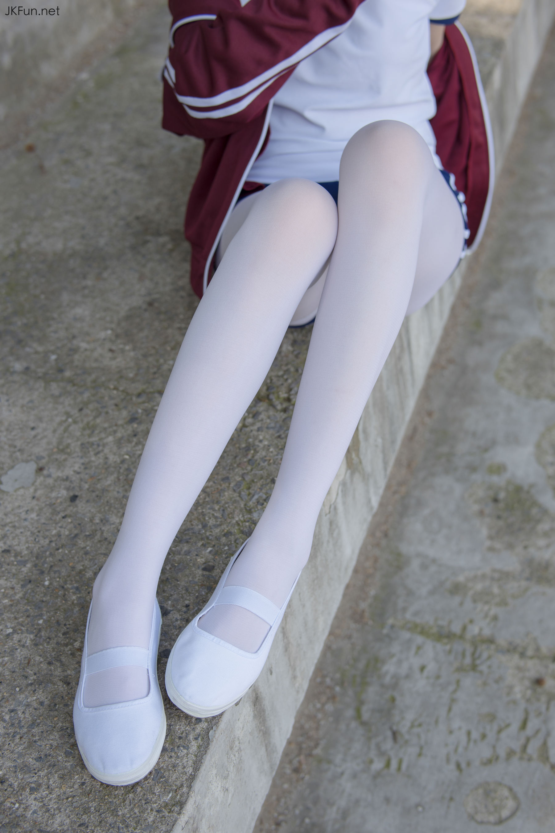 Aika 80D白丝外景体操服-图22