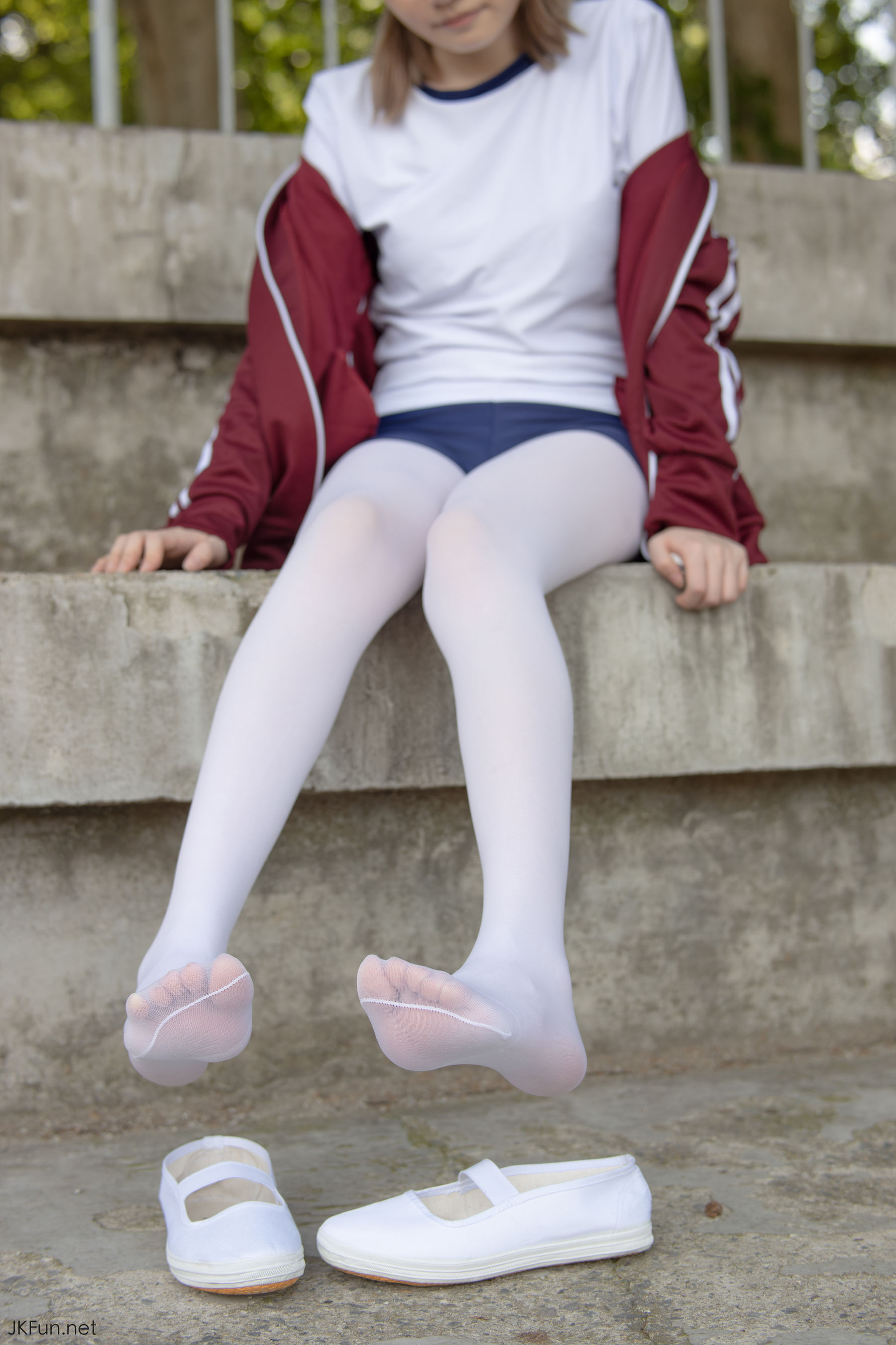 Aika 80D白丝外景体操服-图27