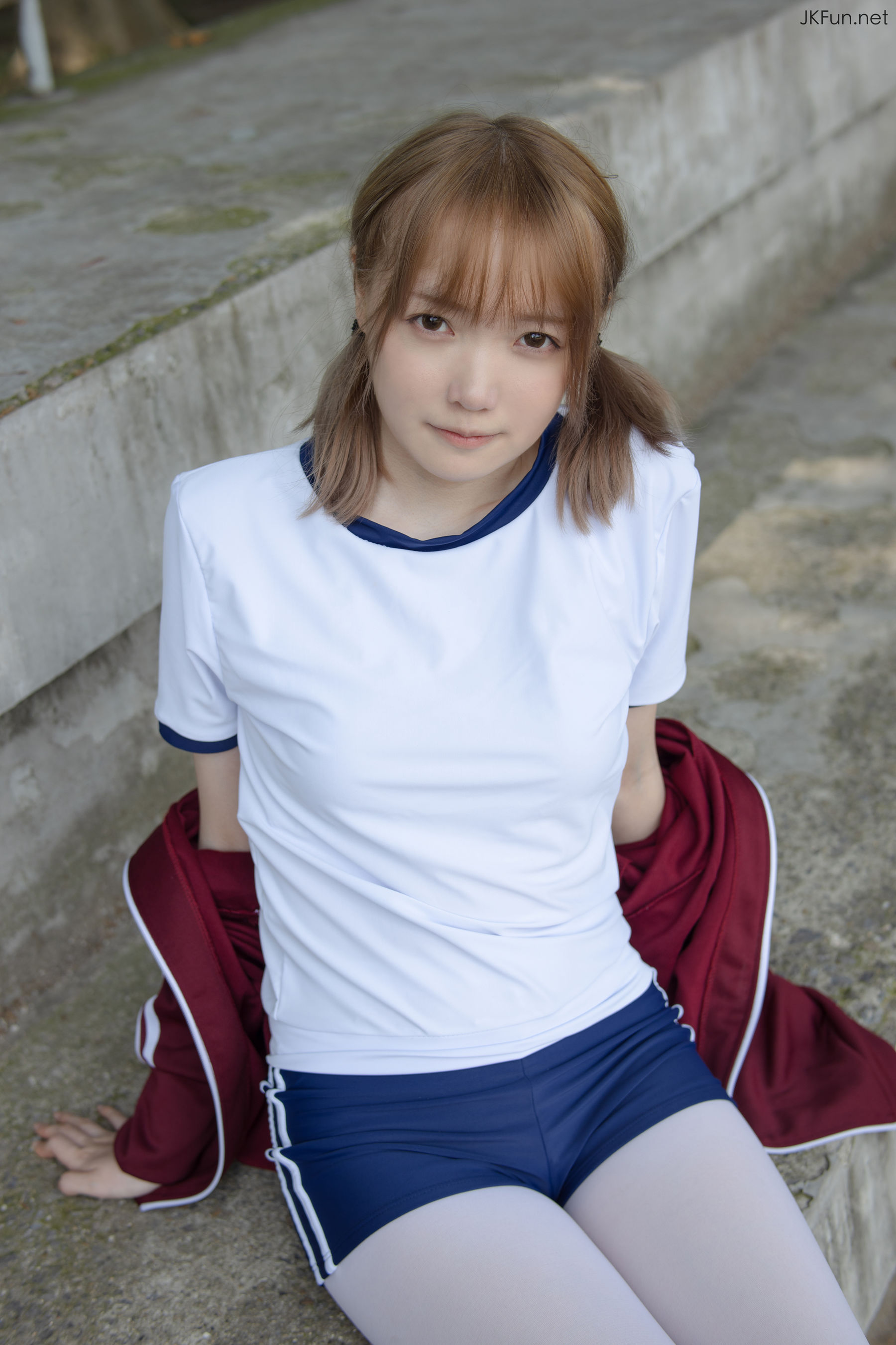 Aika 80D白丝外景体操服-图29