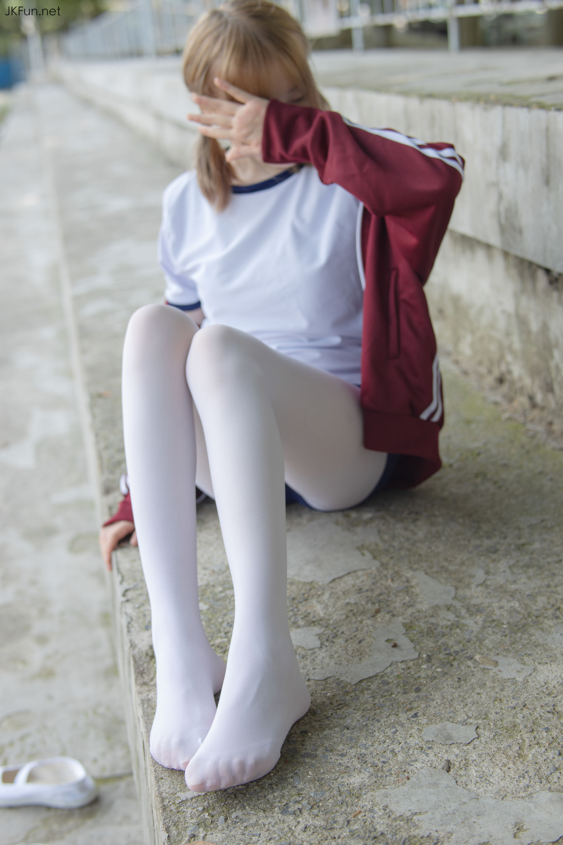 Aika 80D白丝外景体操服-图30