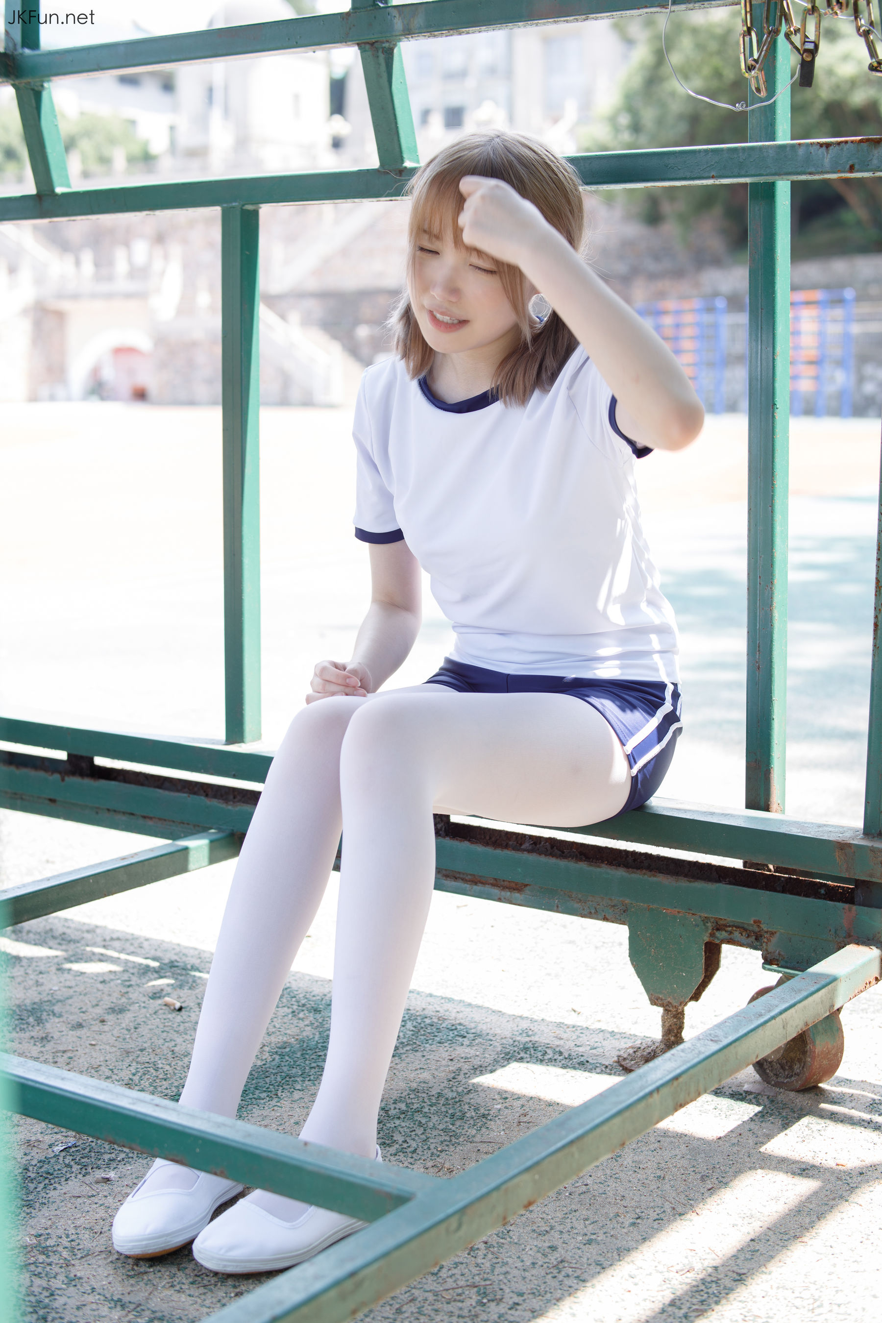 Aika 80D白丝外景体操服-图57