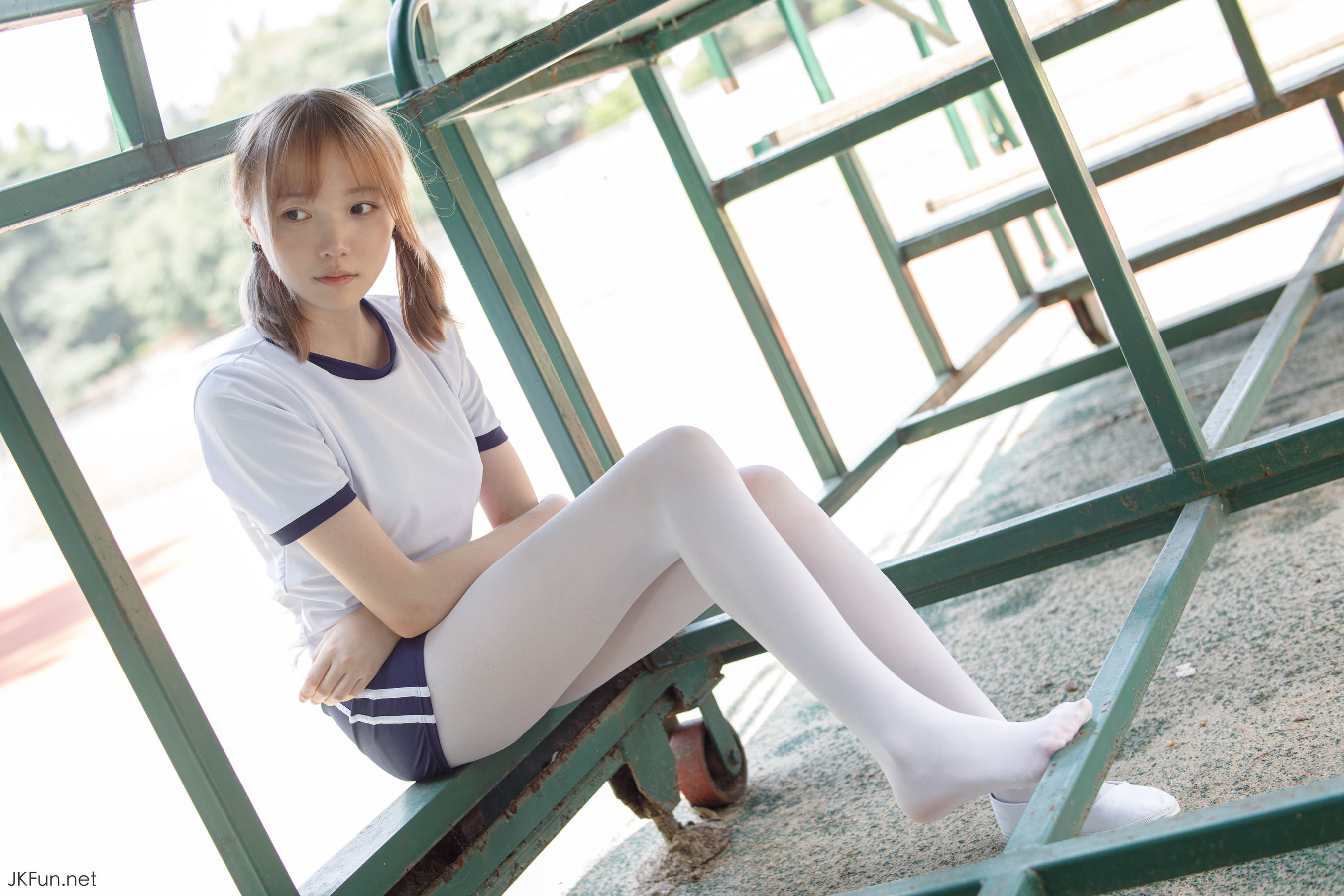 Aika 80D白丝外景体操服-图67