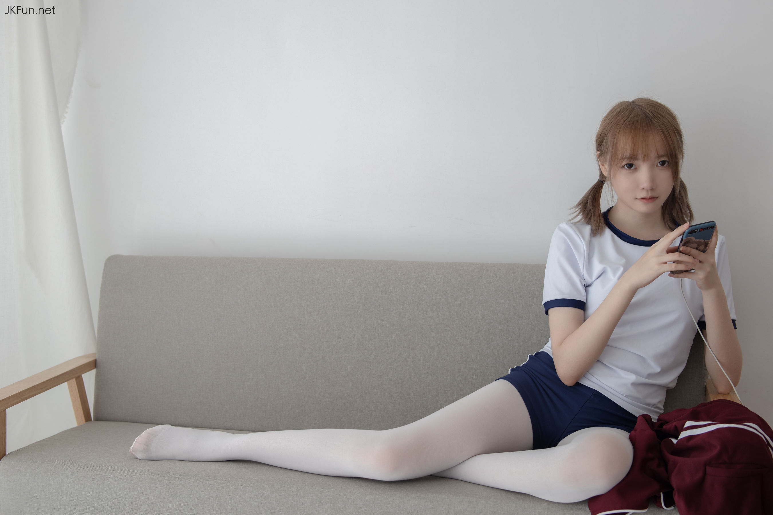 Aika 80D白丝外景体操服-图74
