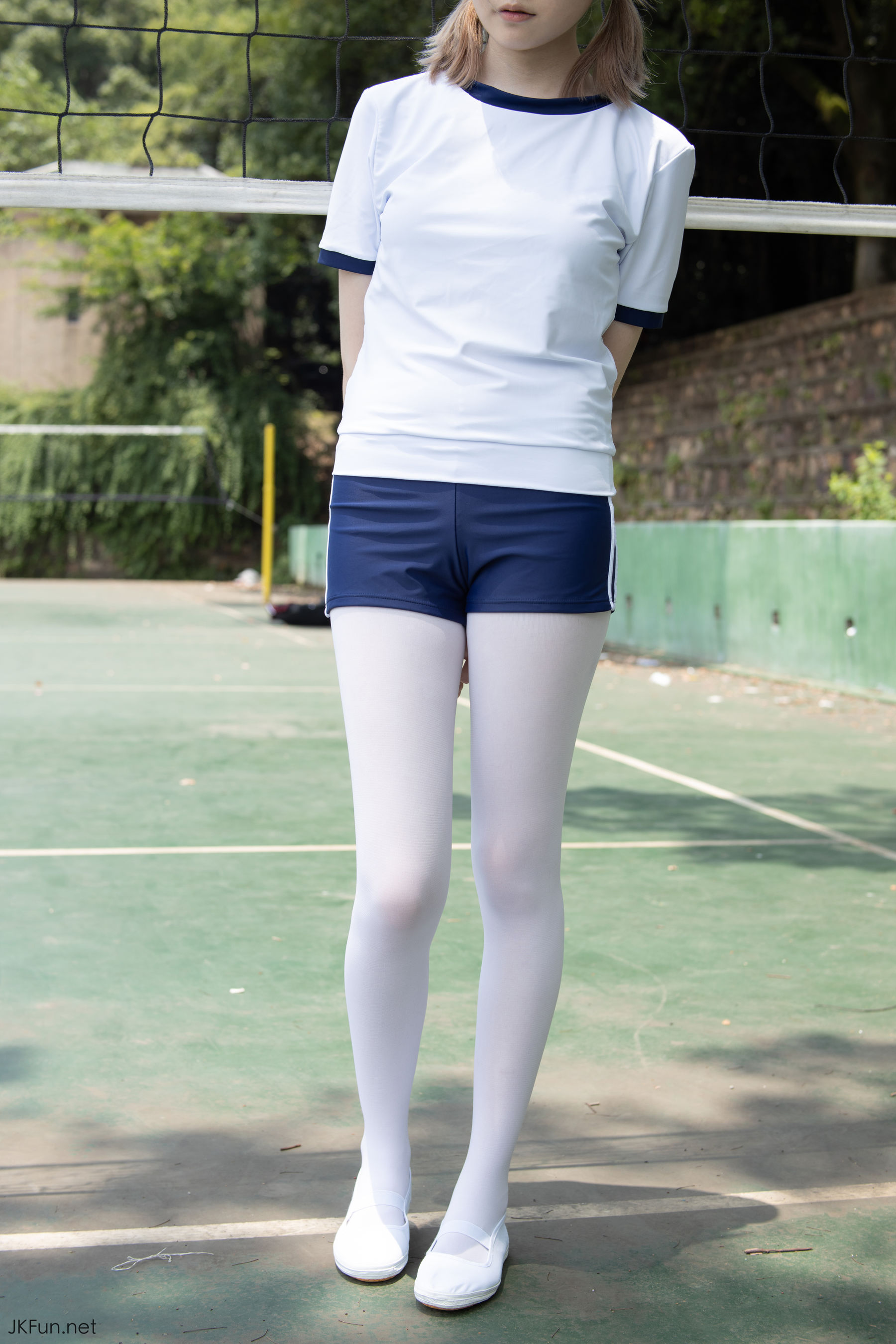 Aika 80D白丝外景体操服-图7