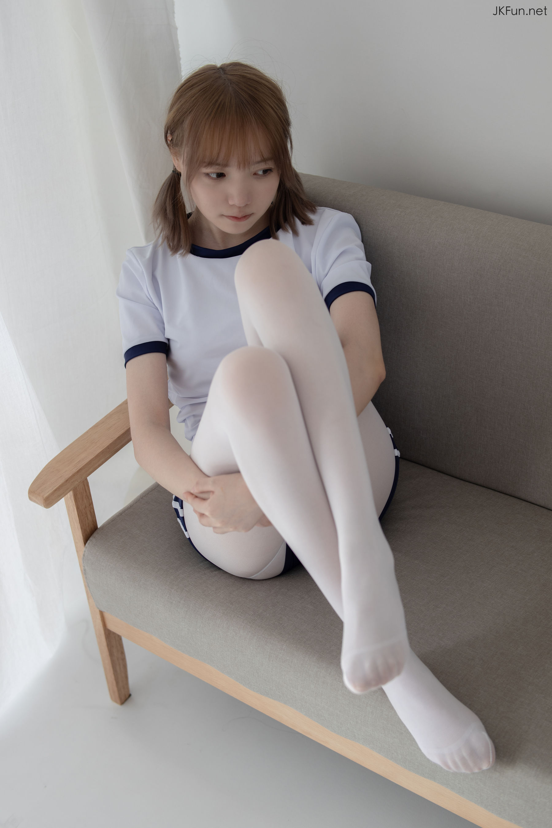 Aika 80D白丝外景体操服-图98