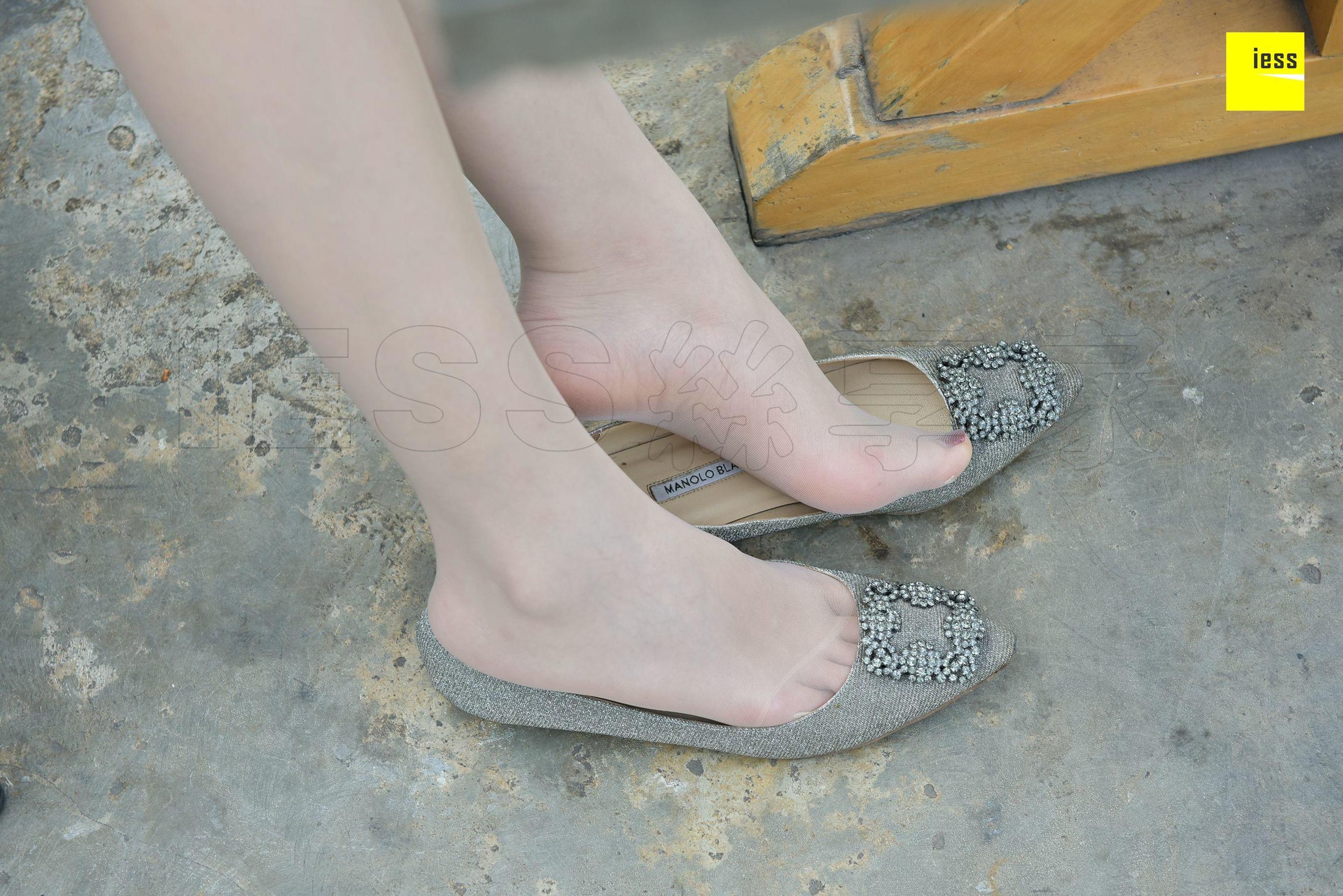 模特：七七 《银色平底鞋肉丝》-图13
