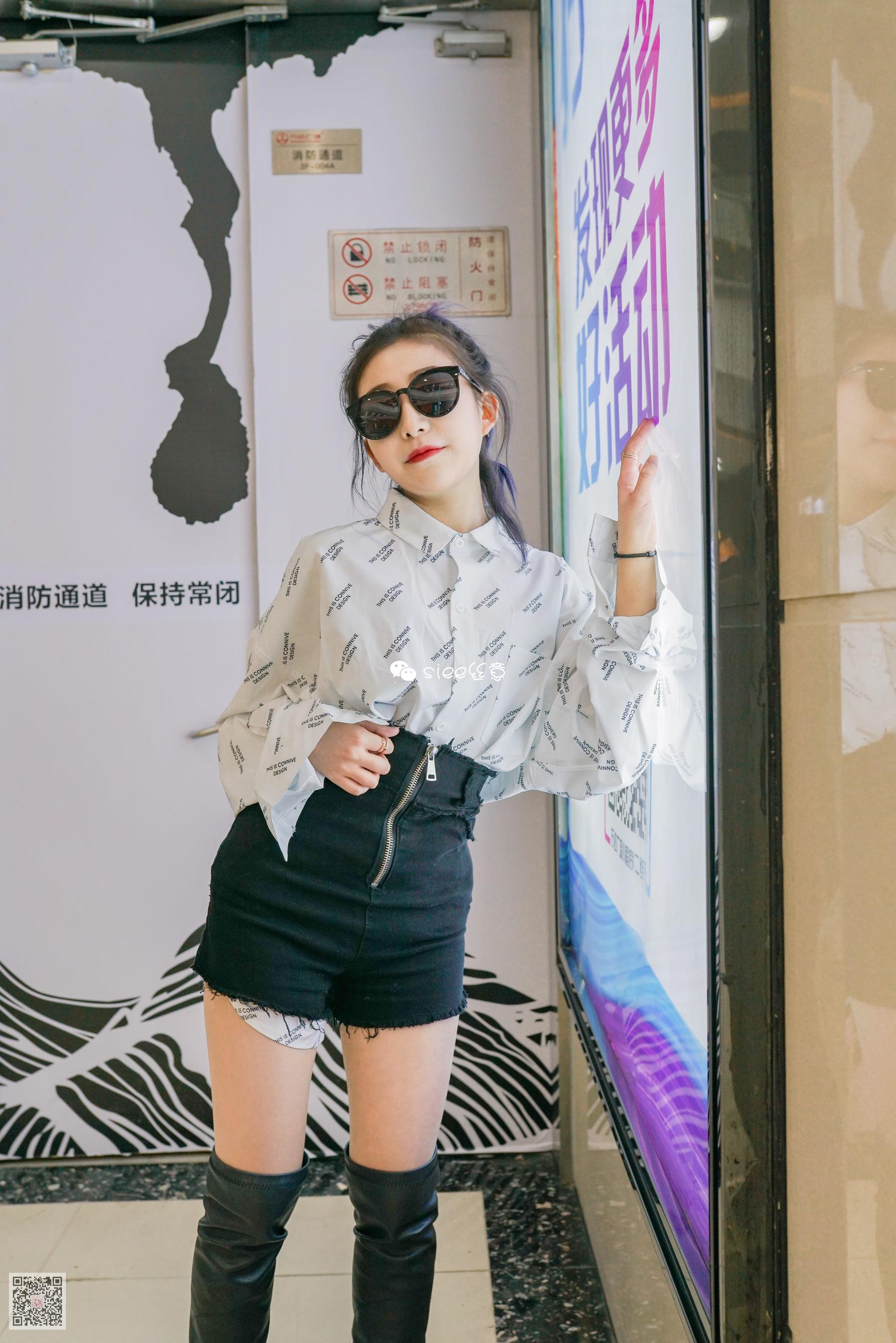 婷婷 长筒靴配肤色絲，小性感-图4