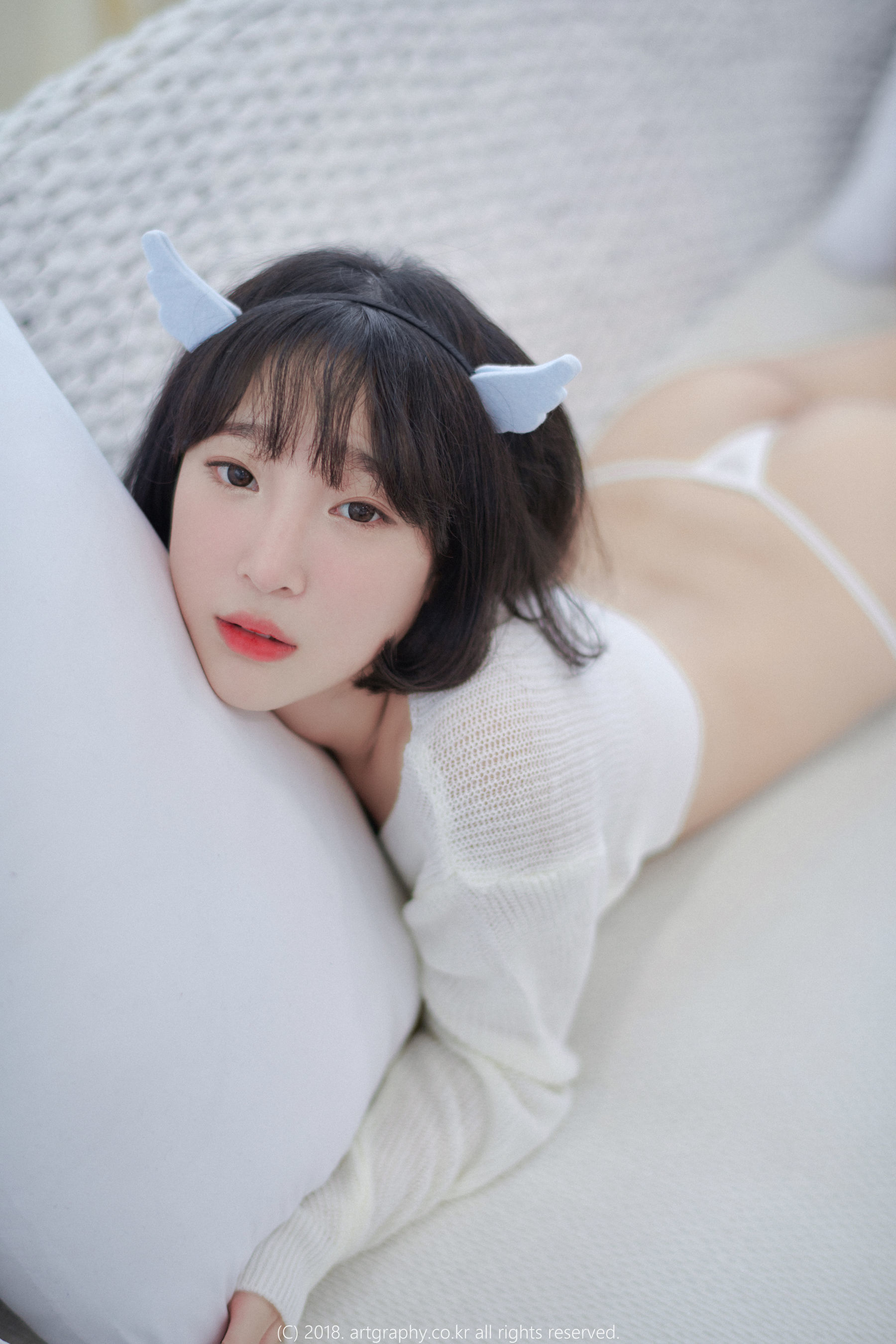VOL.039 巨乳少女姜仁卿 - 白猫少女+奶牛尤物-图11