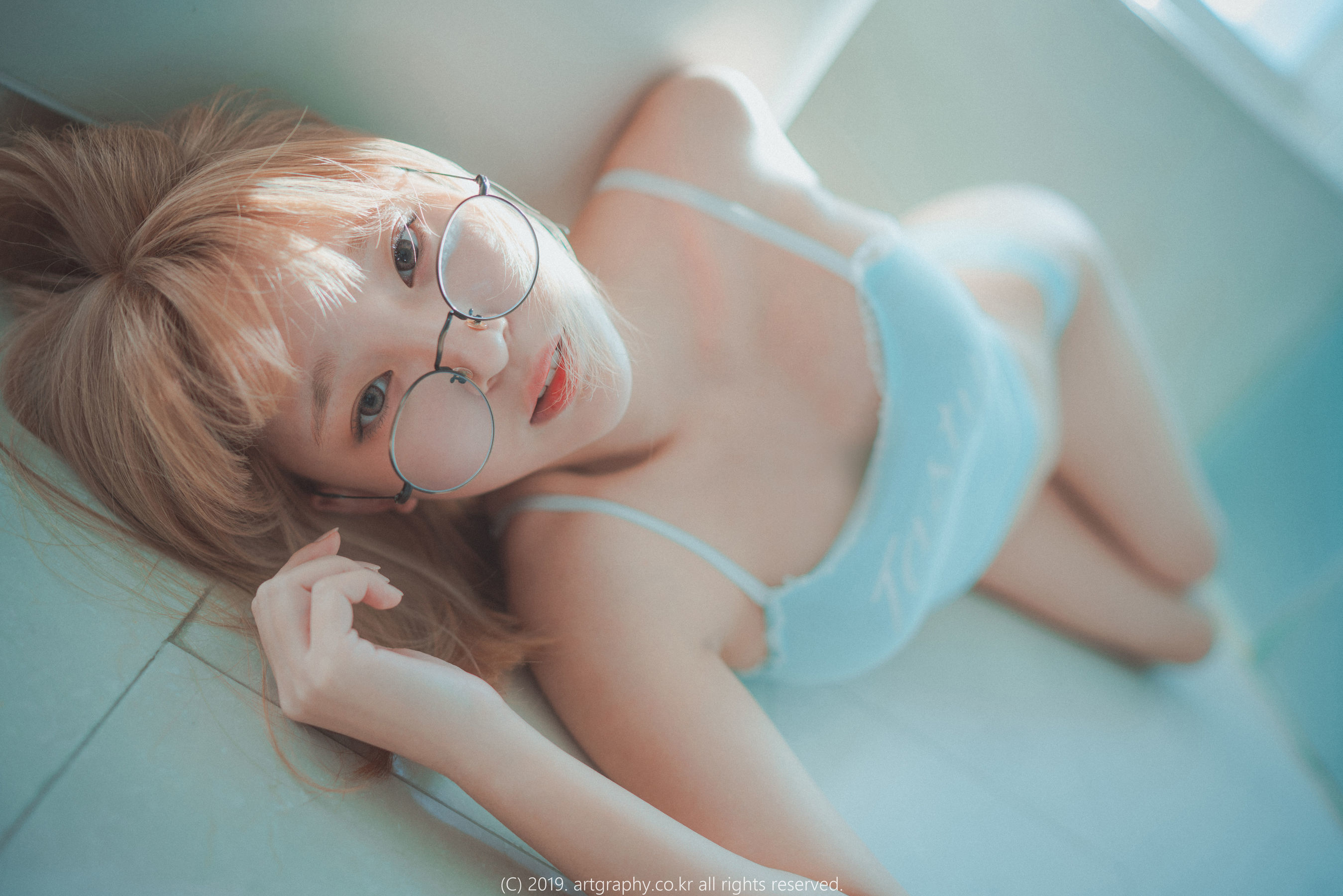 VOL.056 巨乳少女姜仁卿 - 蕾丝内衣+吊带小背心-图34