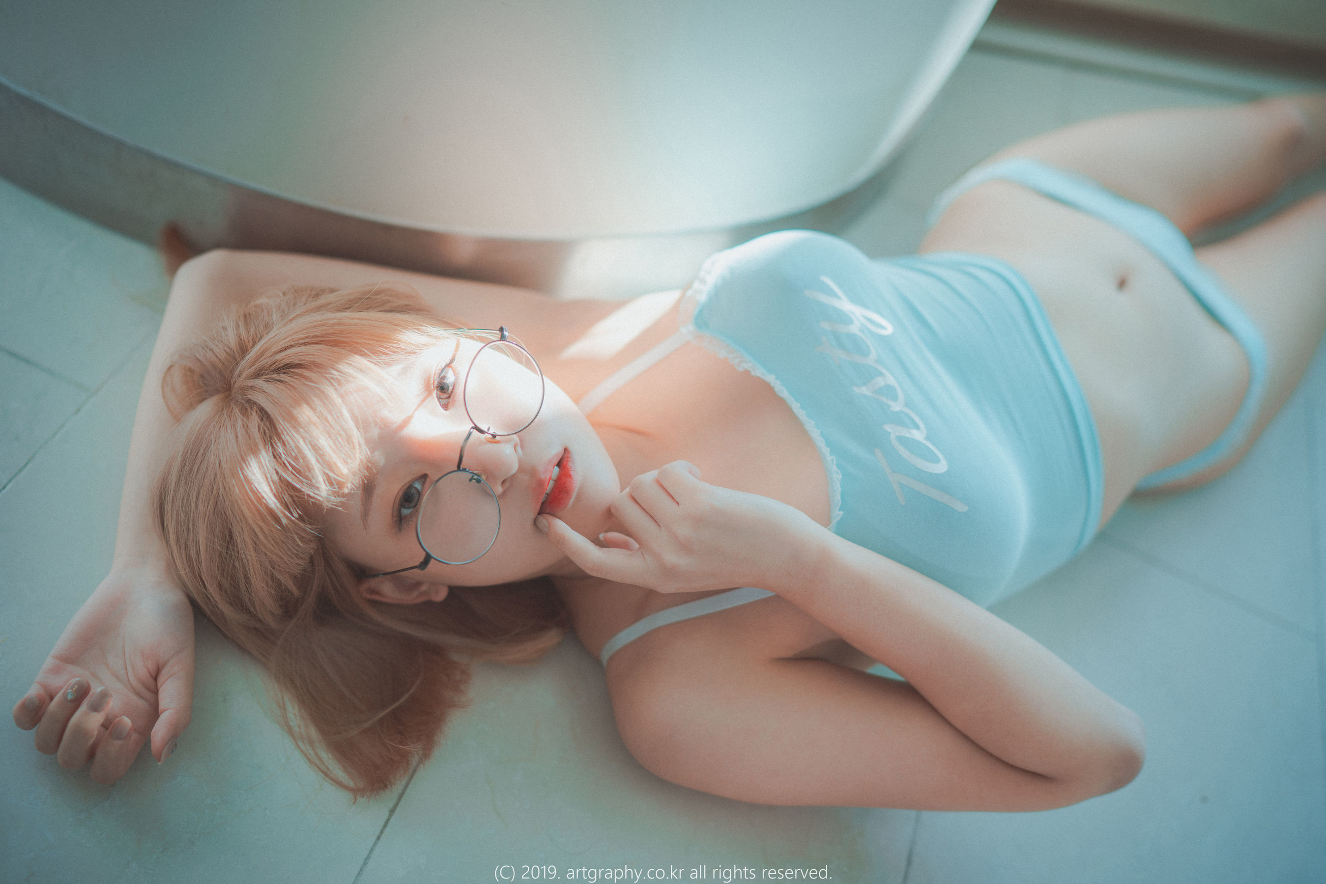 VOL.056 巨乳少女姜仁卿 - 蕾丝内衣+吊带小背心-图36