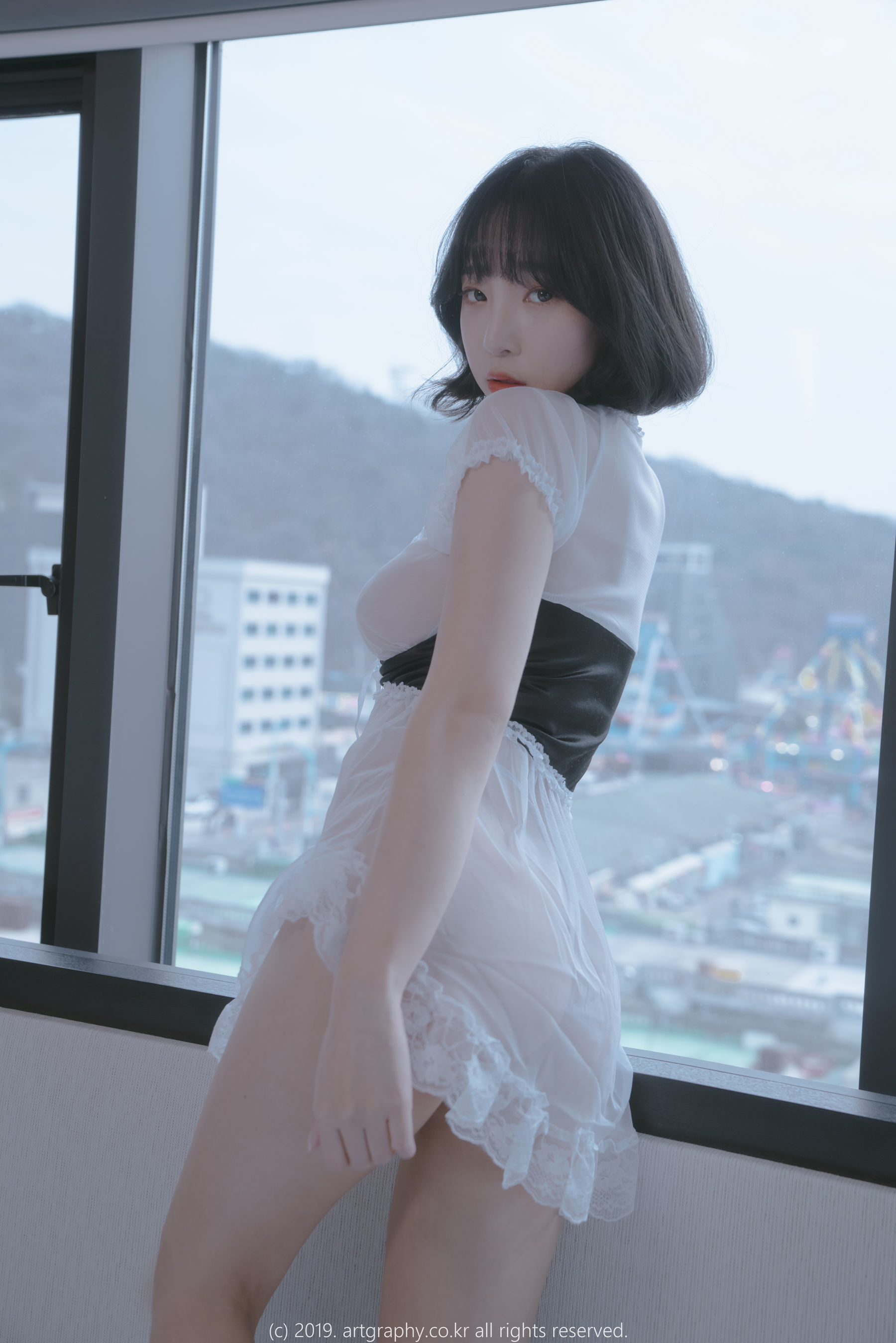 VOL.069 巨乳少女姜仁卿 - 透视睡衣+古典红色睡袍-图10