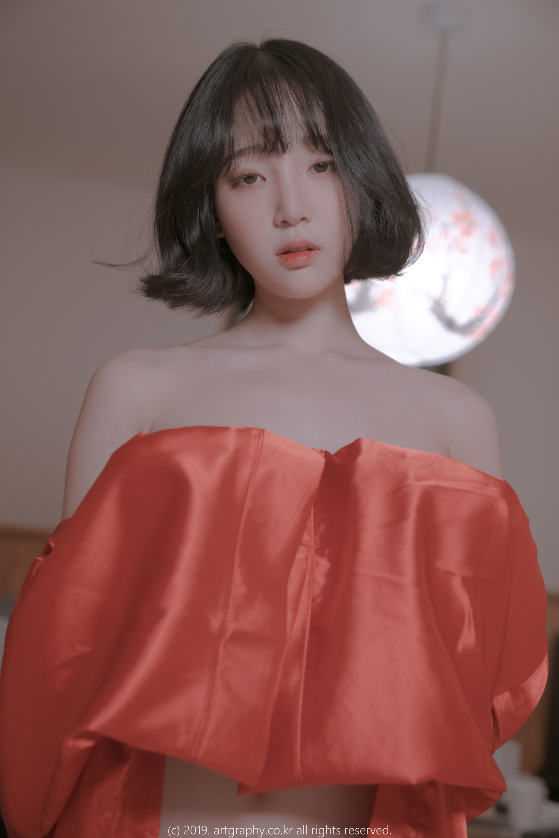 VOL.069 巨乳少女姜仁卿 - 透视睡衣+古典红色睡袍-图34