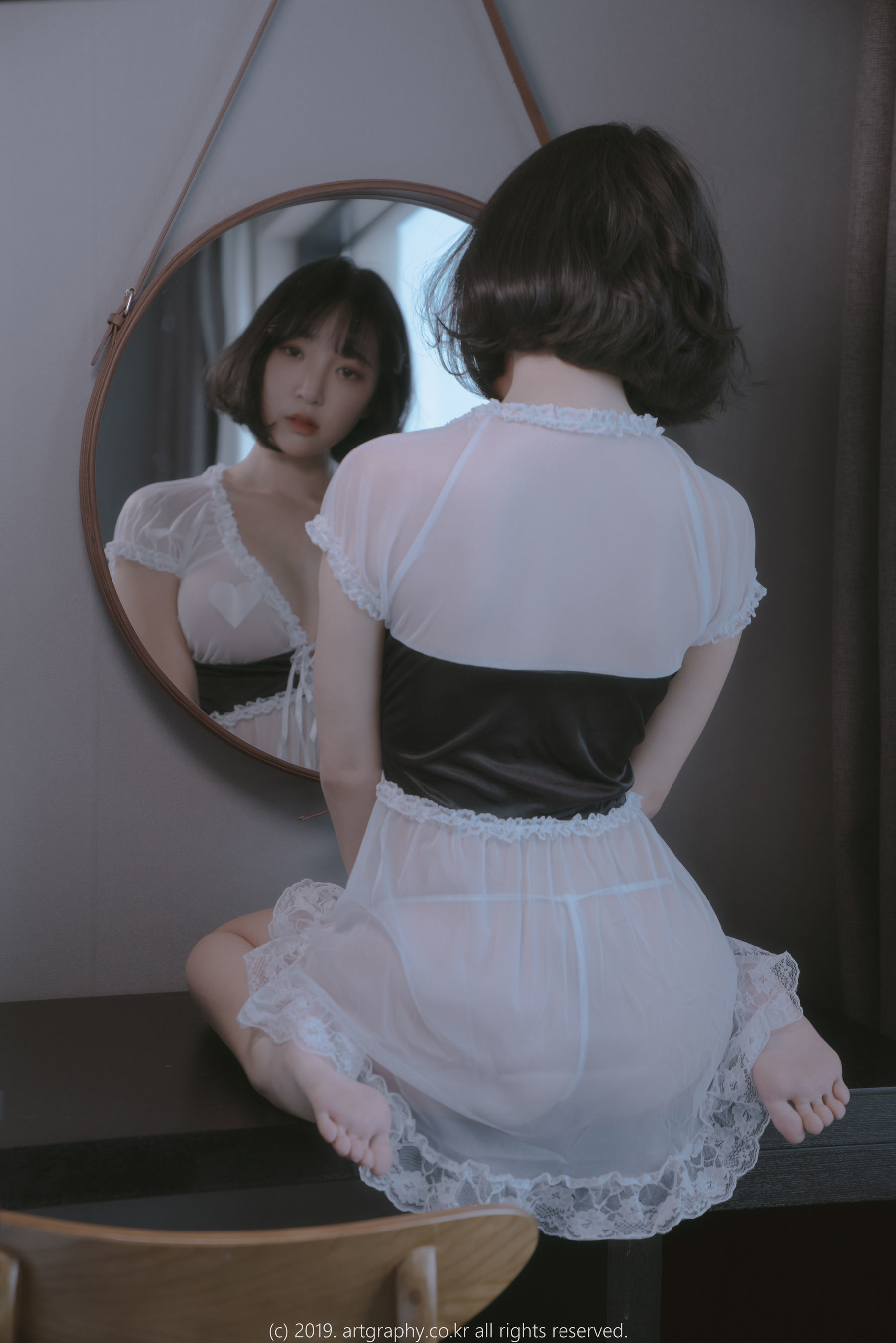 VOL.069 巨乳少女姜仁卿 - 透视睡衣+古典红色睡袍-图4