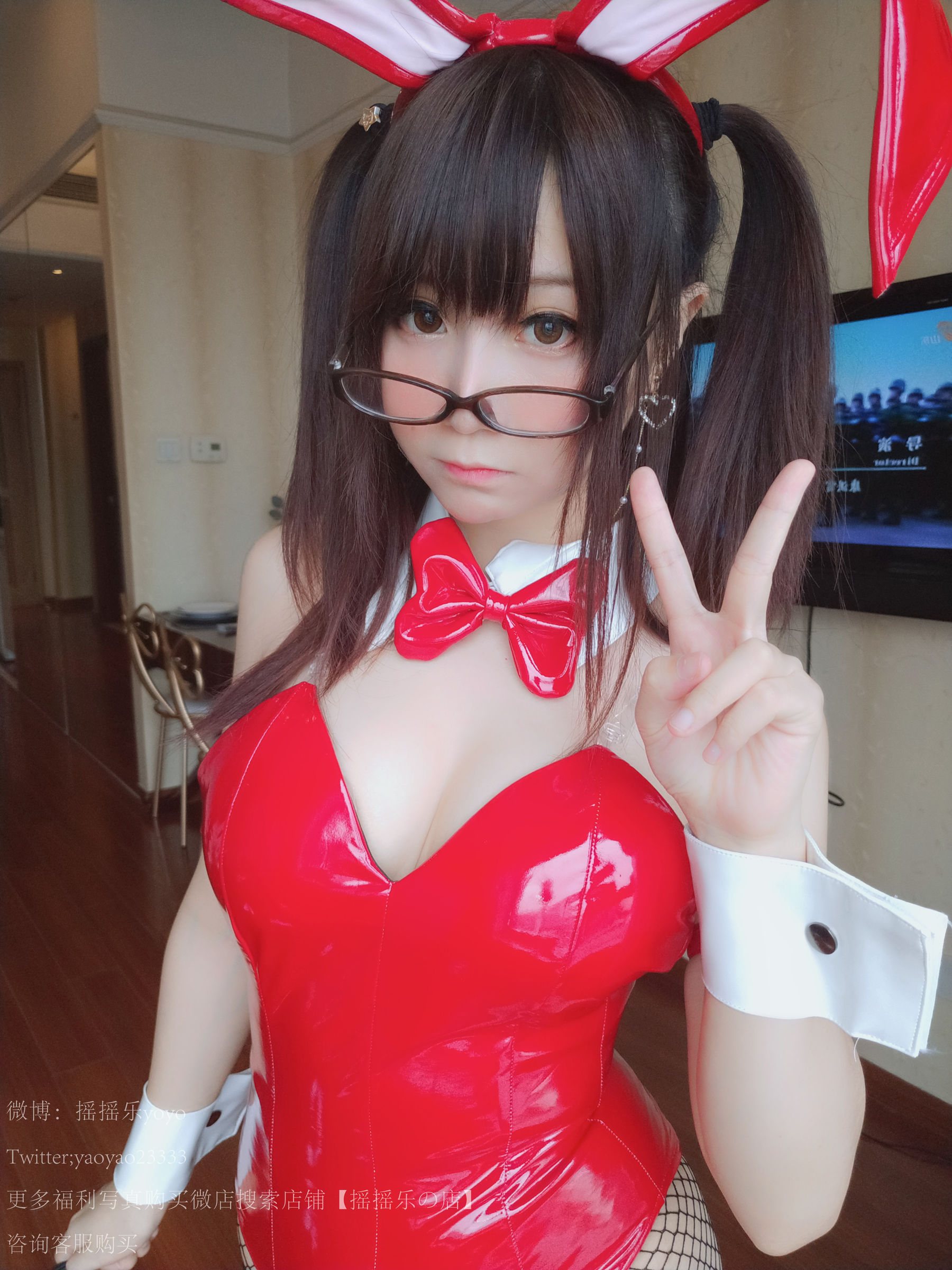 摇摇乐yoyo - 兔女郎黑网袜-图2