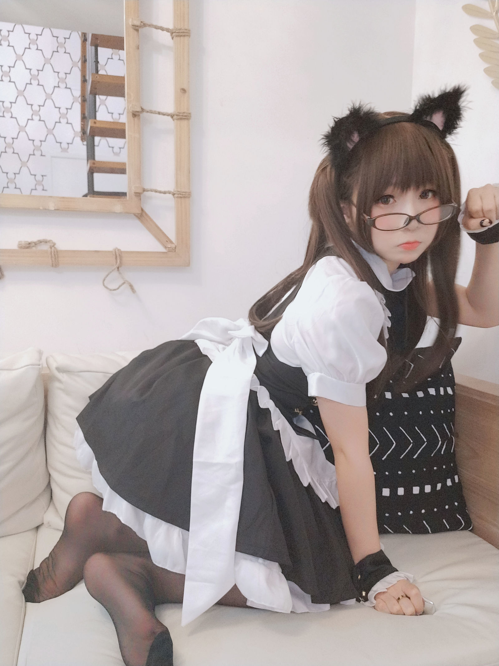 摇摇乐yoyo - 黑丝女仆-图46