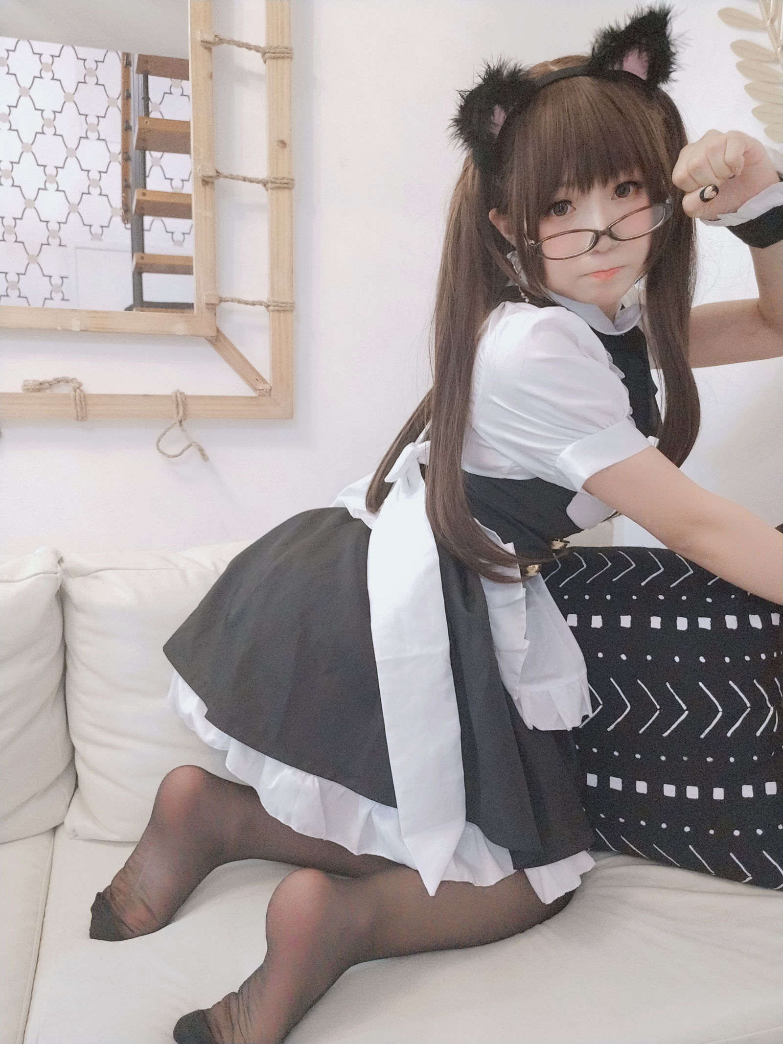 摇摇乐yoyo - 黑丝女仆-图49