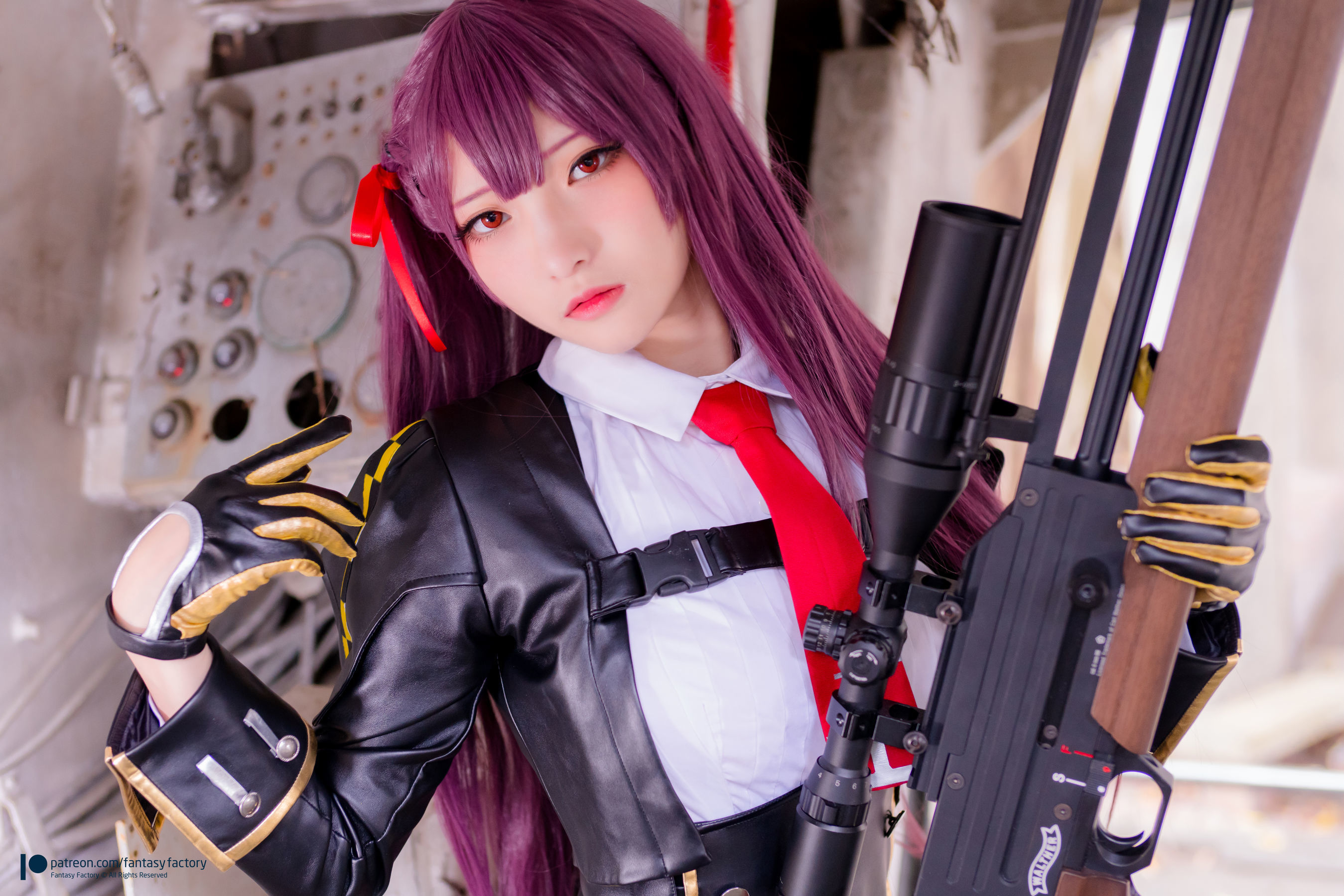 小丁Cosplay - 黑丝 黑胶 女杀手-图16