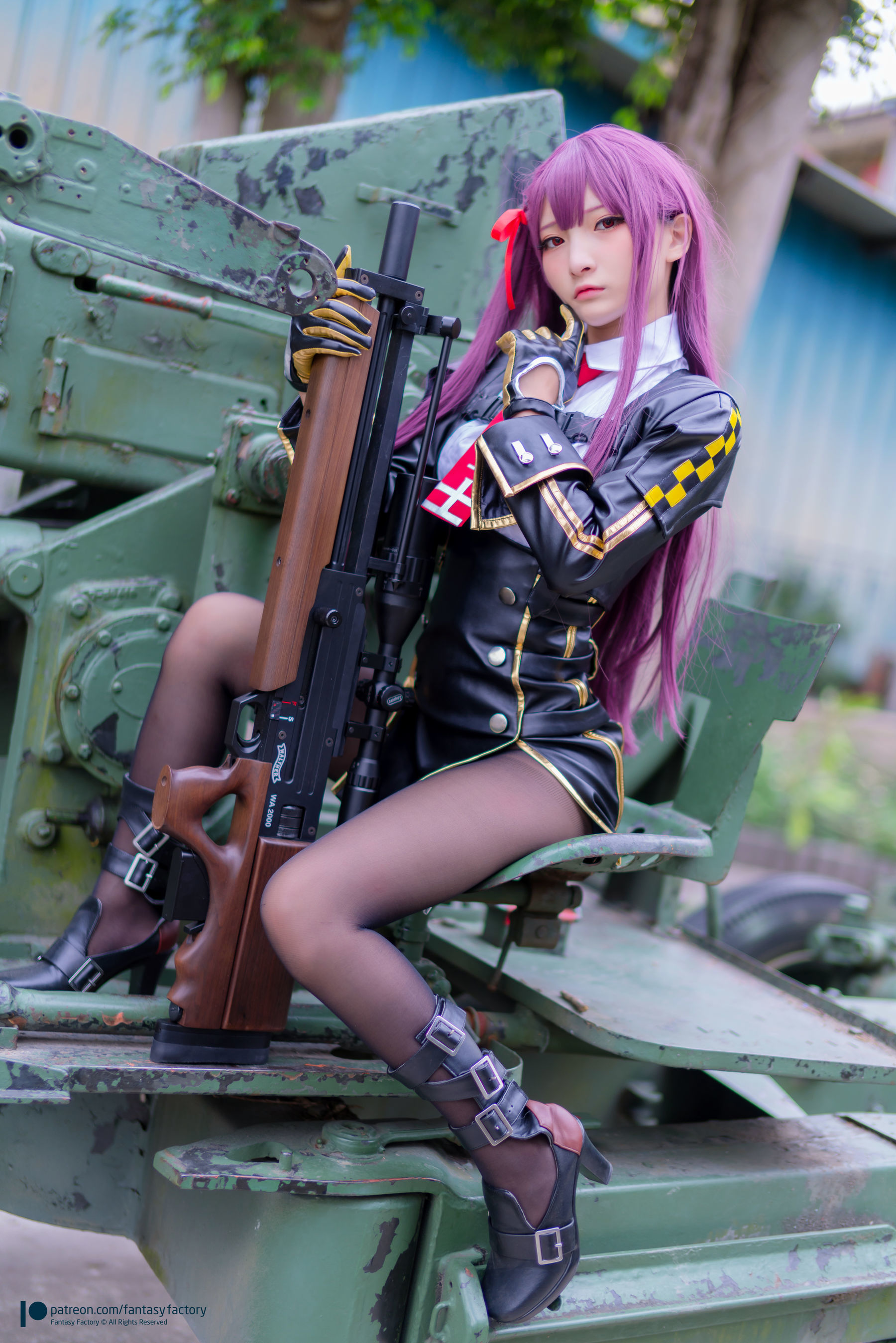 小丁Cosplay - 黑丝 黑胶 女杀手-图19