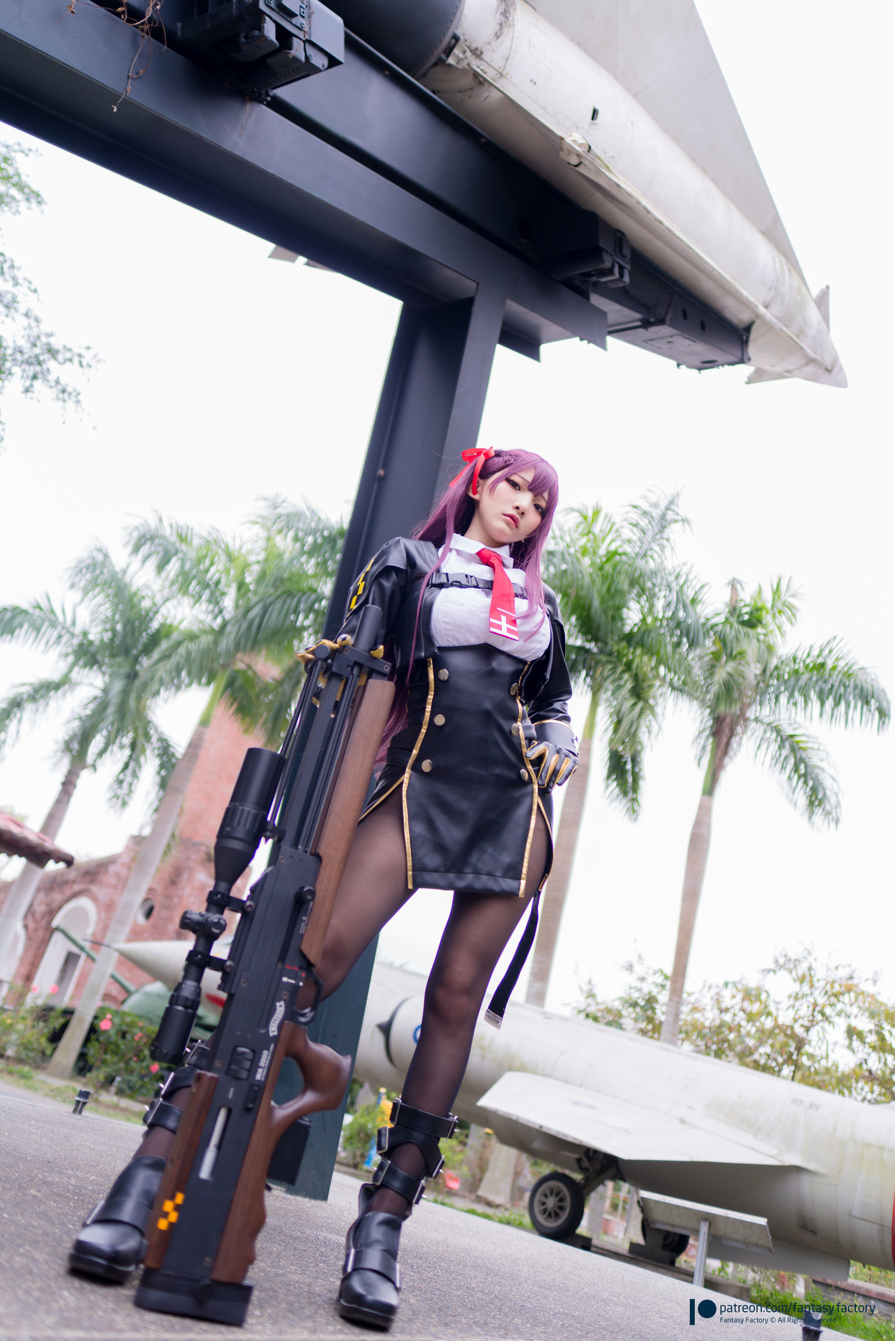 小丁Cosplay - 黑丝 黑胶 女杀手-图20