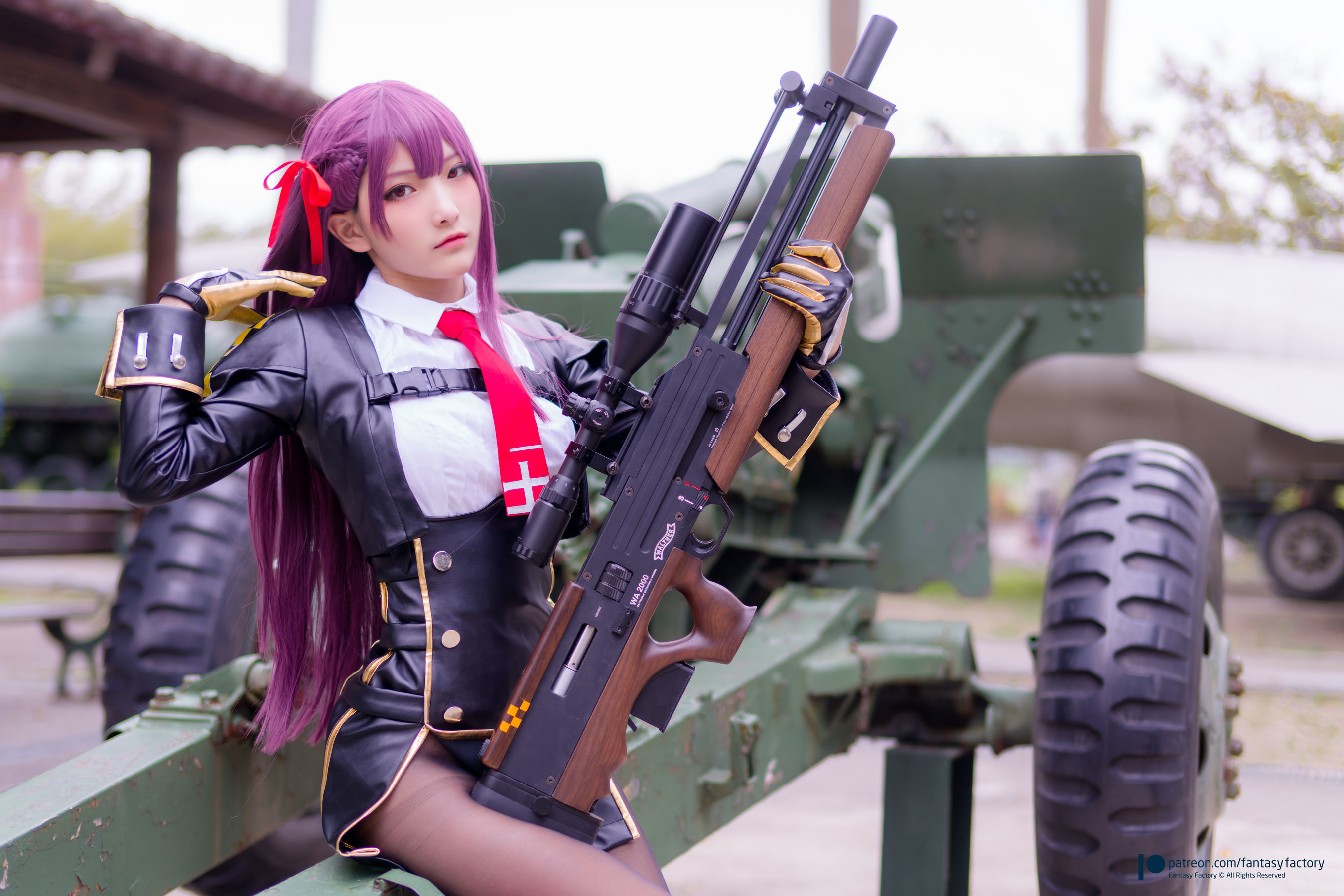 小丁Cosplay - 黑丝 黑胶 女杀手-图22