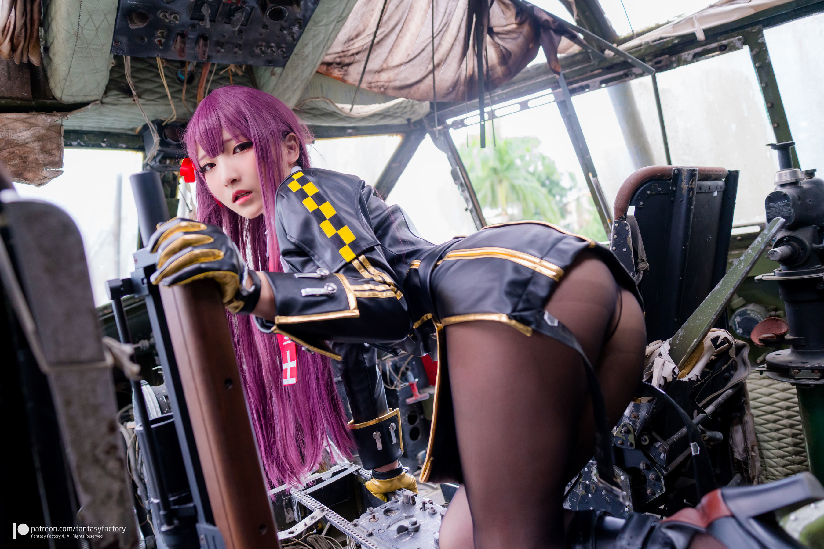 小丁Cosplay - 黑丝 黑胶 女杀手-图23