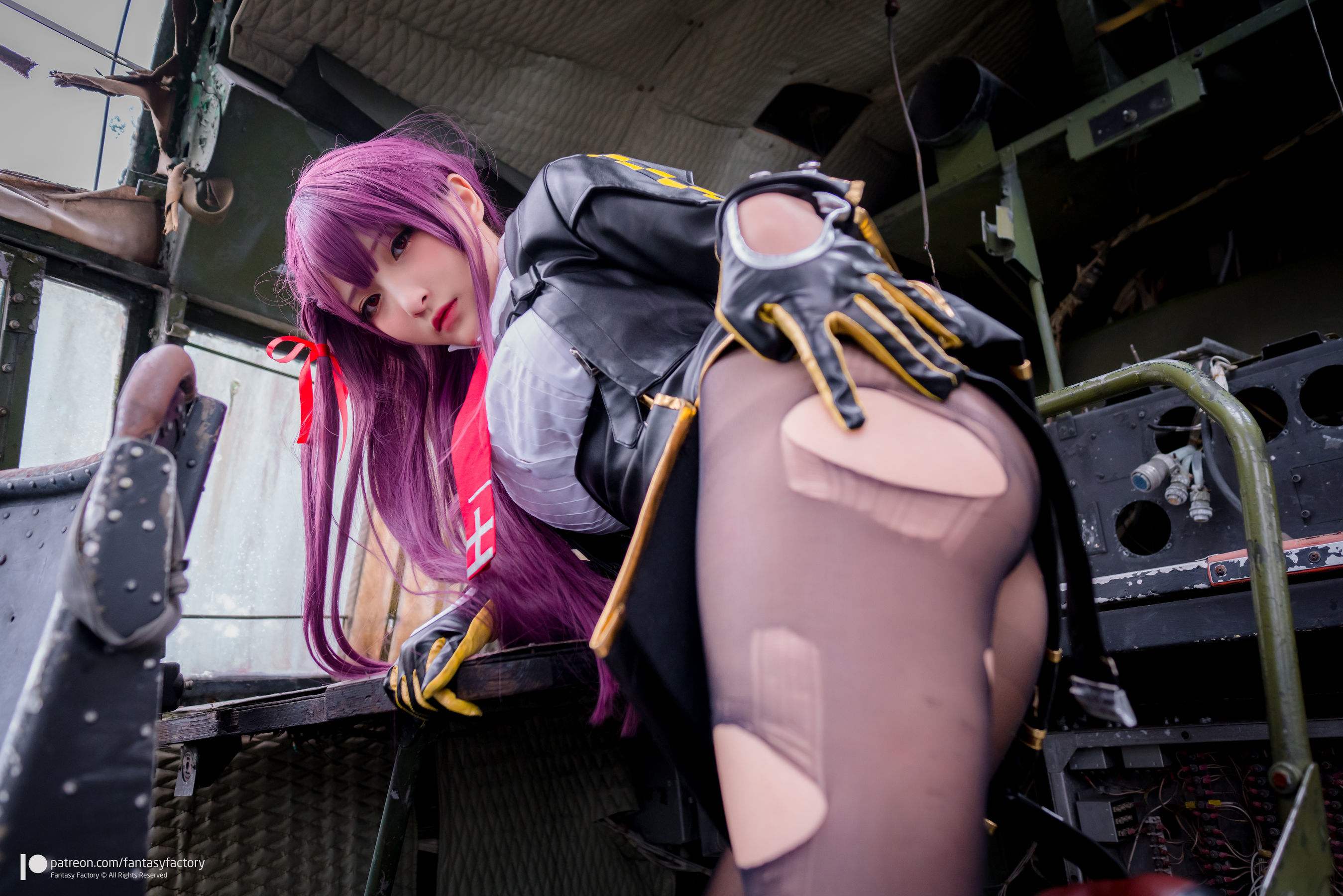小丁Cosplay - 黑丝 黑胶 女杀手-图30