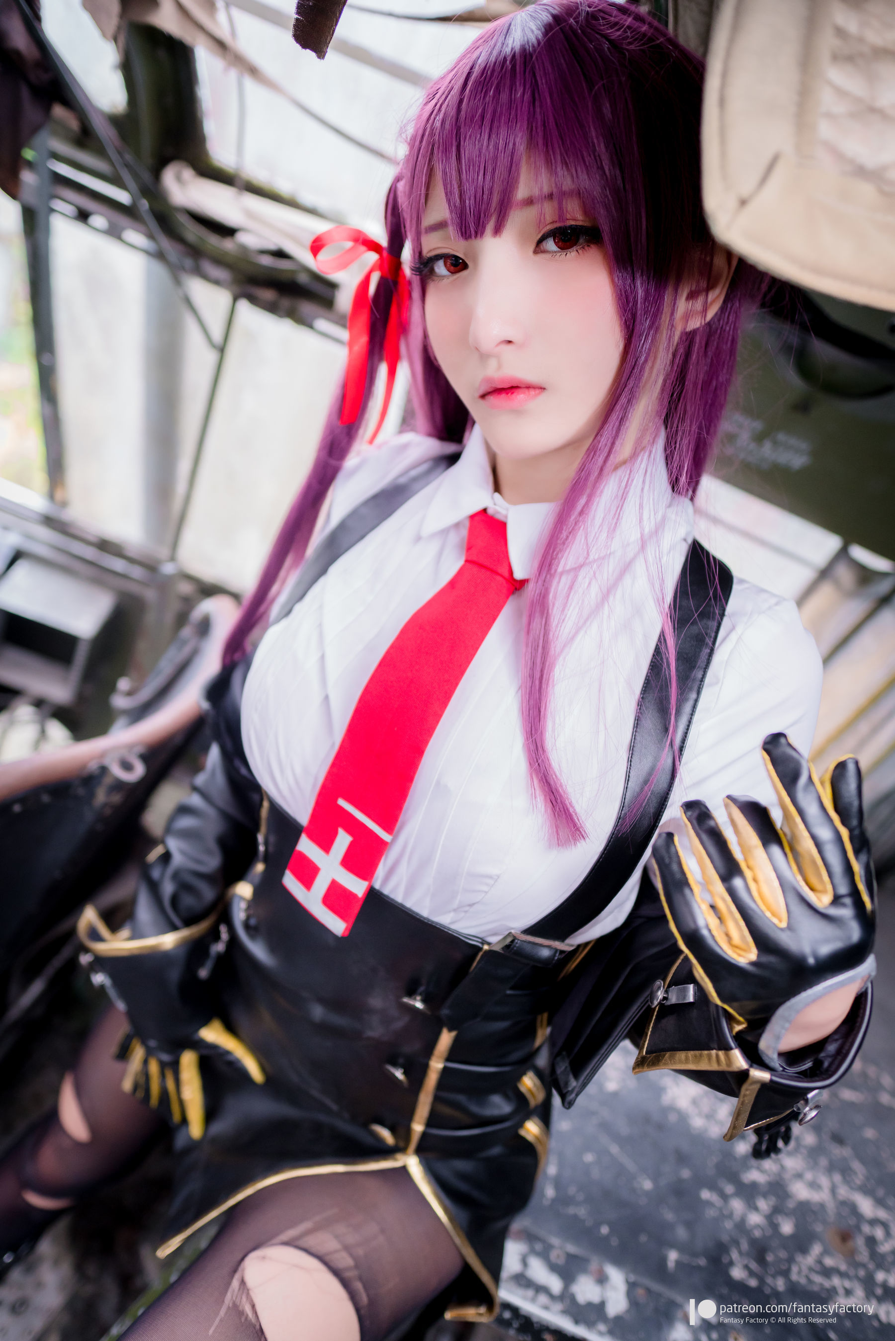 小丁Cosplay - 黑丝 黑胶 女杀手-图32