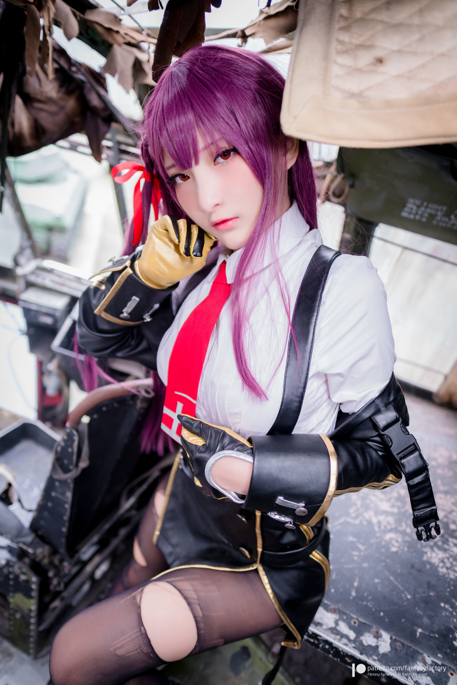 小丁Cosplay - 黑丝 黑胶 女杀手-图33