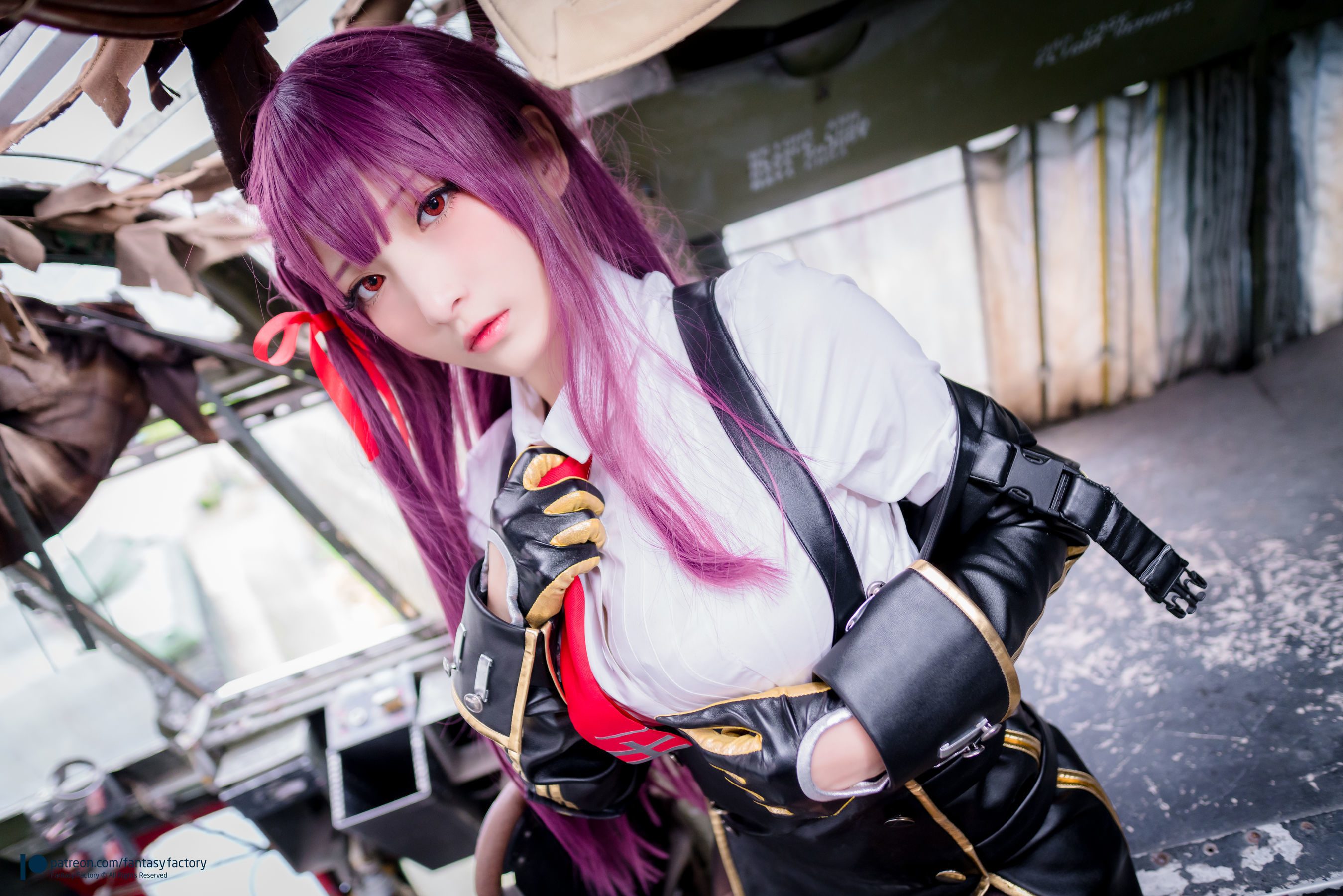 小丁Cosplay - 黑丝 黑胶 女杀手-图34