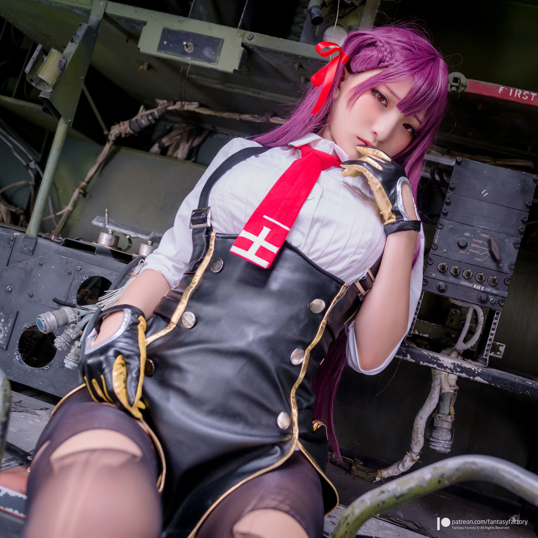 小丁Cosplay - 黑丝 黑胶 女杀手-图38