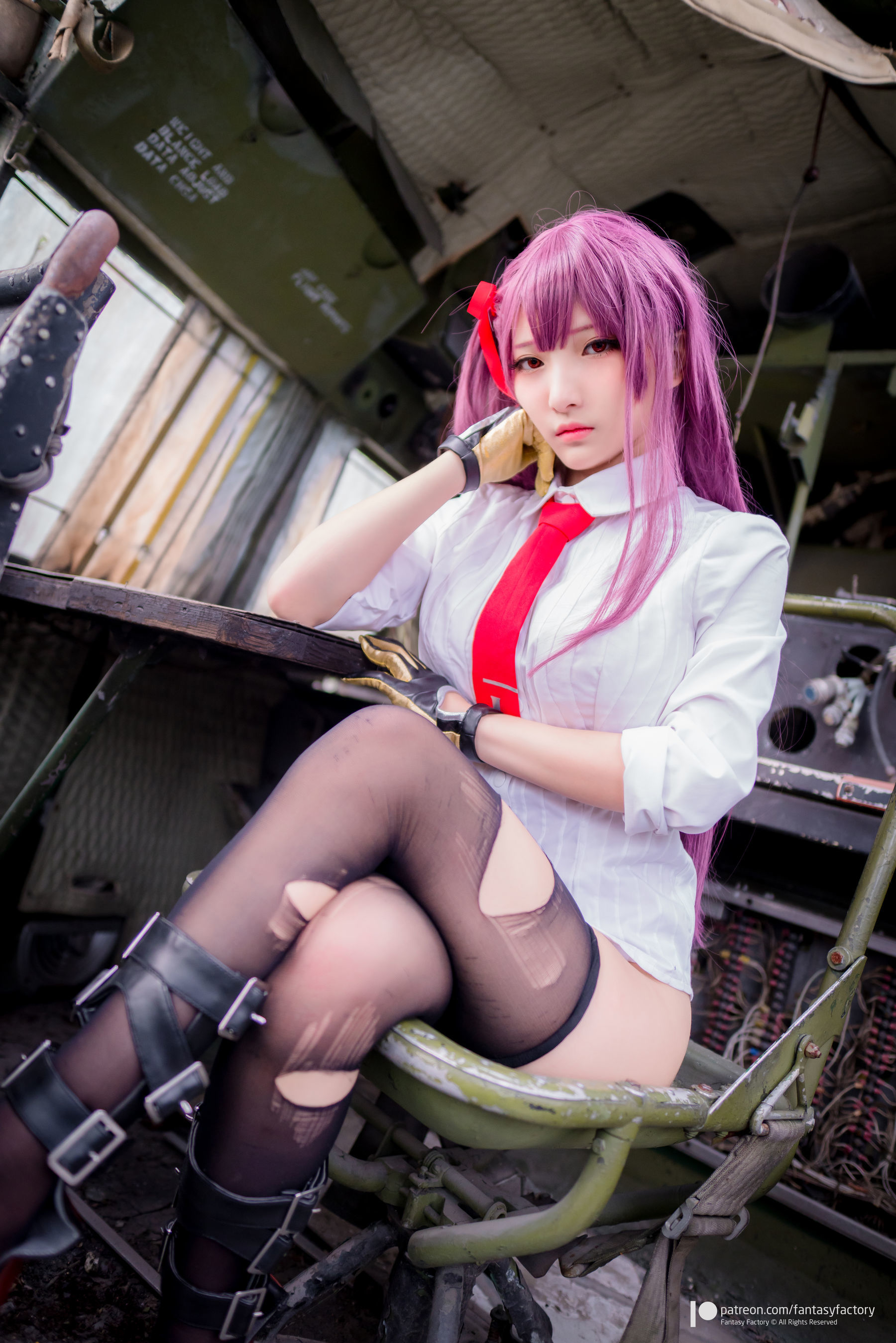 小丁Cosplay - 黑丝 黑胶 女杀手-图42