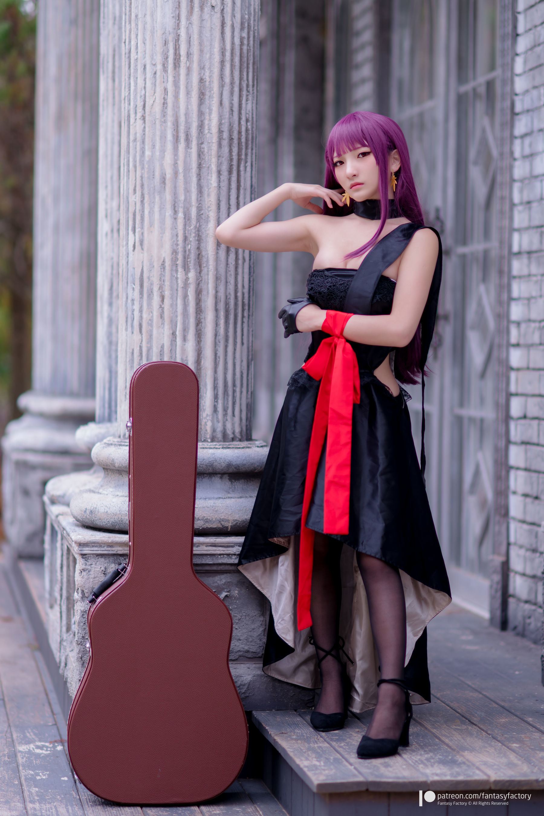 小丁Cosplay - 黑丝 黑胶 女杀手-图53