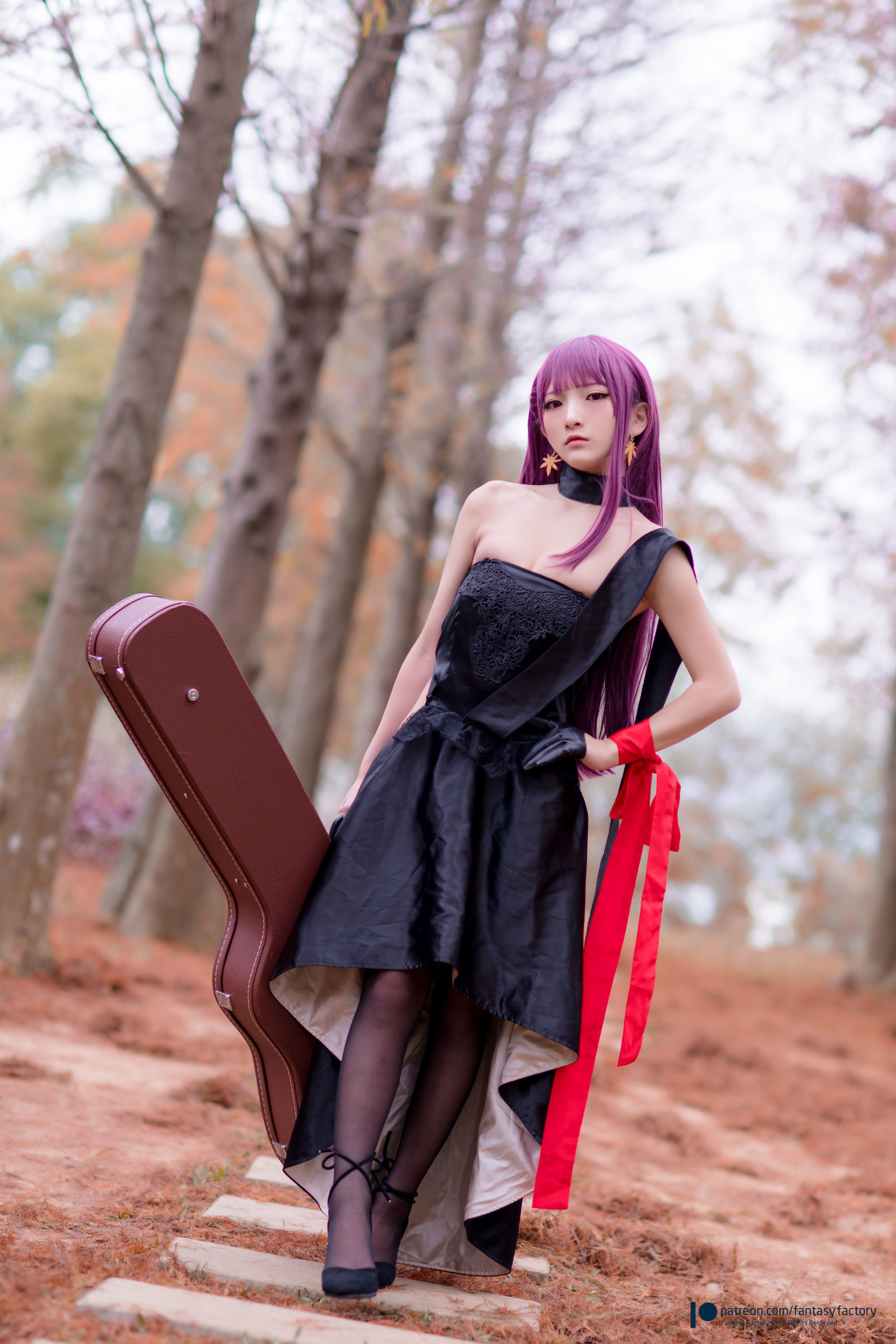 小丁Cosplay - 黑丝 黑胶 女杀手-图58