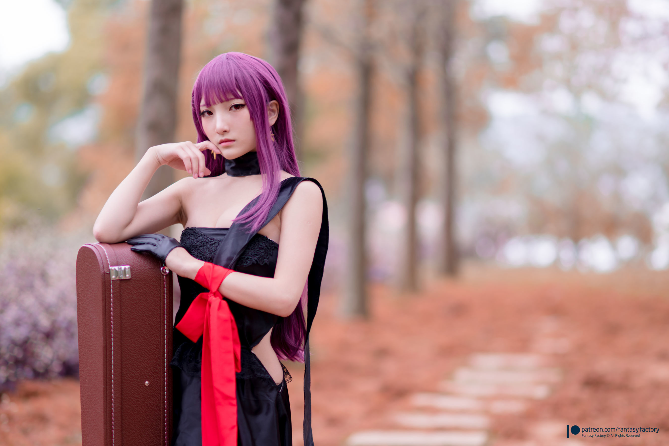 小丁Cosplay - 黑丝 黑胶 女杀手-图59