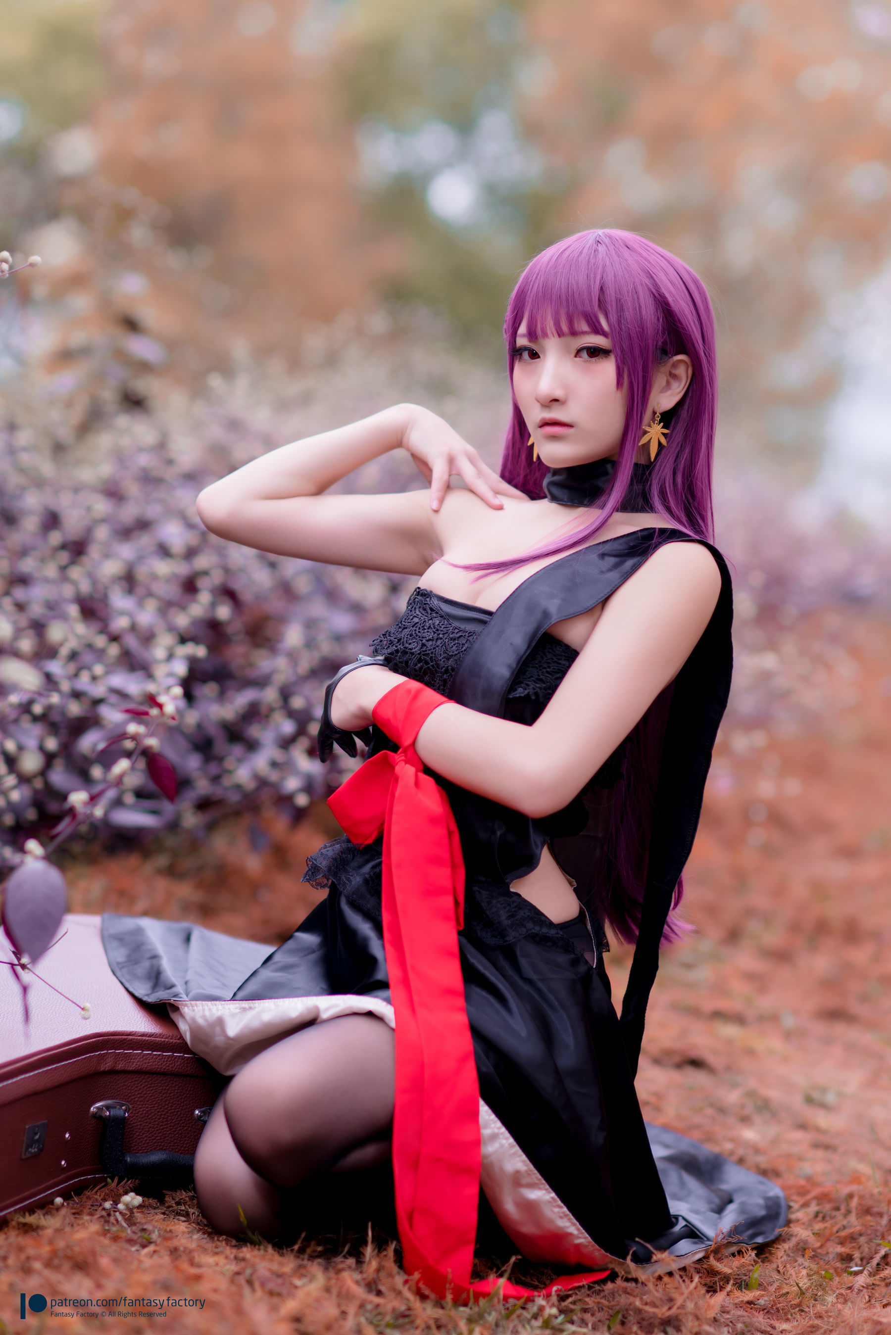 小丁Cosplay - 黑丝 黑胶 女杀手-图60