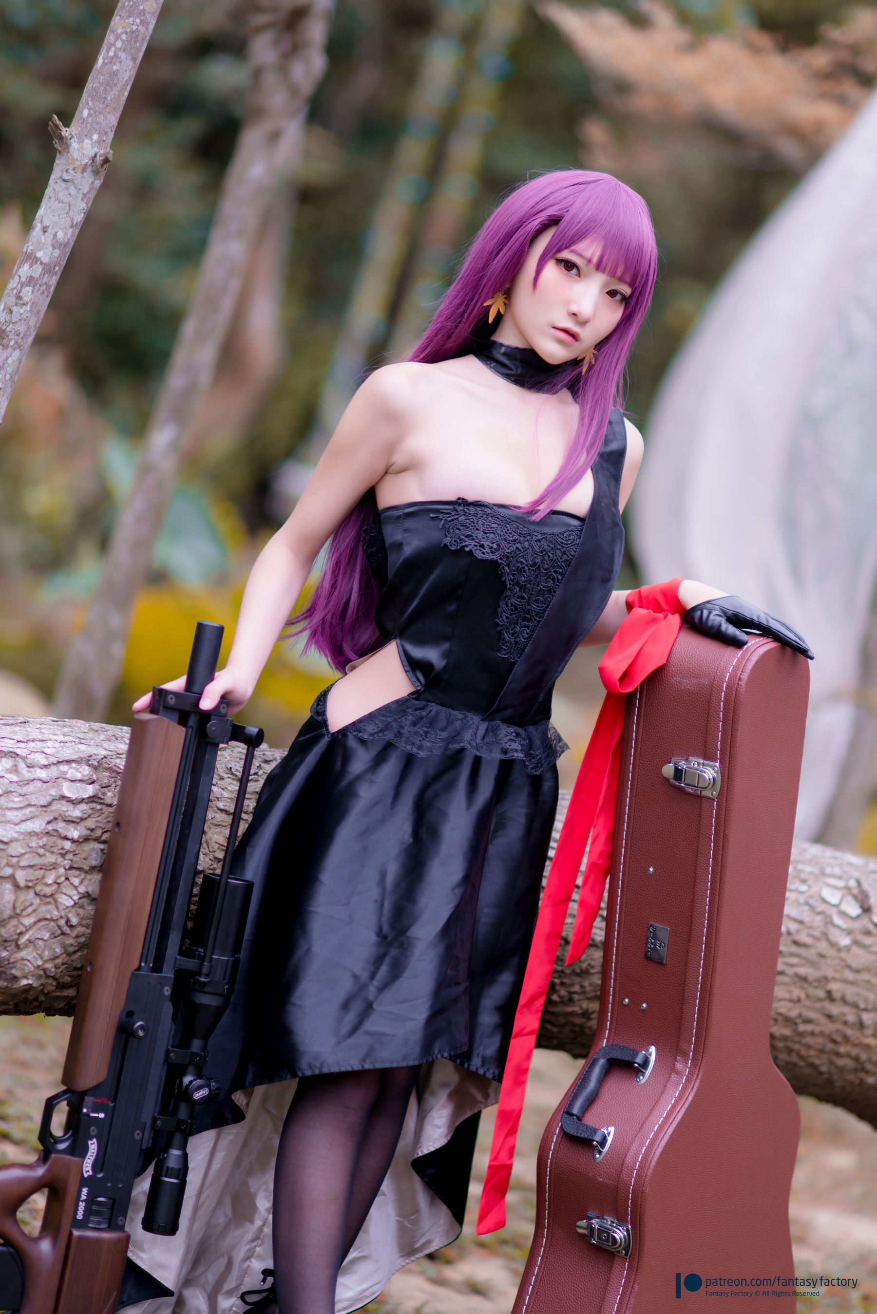 小丁Cosplay - 黑丝 黑胶 女杀手-图62