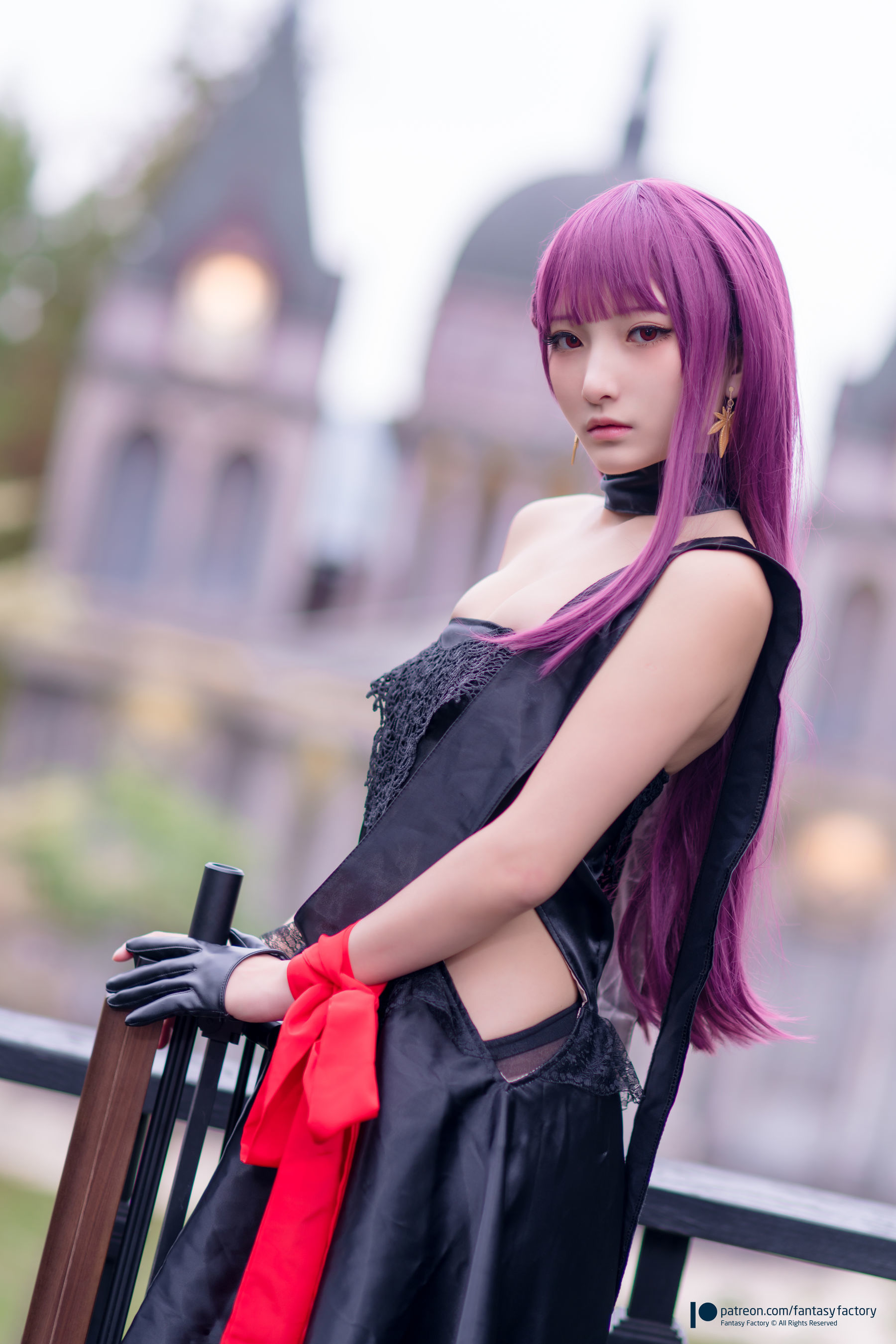 小丁Cosplay - 黑丝 黑胶 女杀手-图65