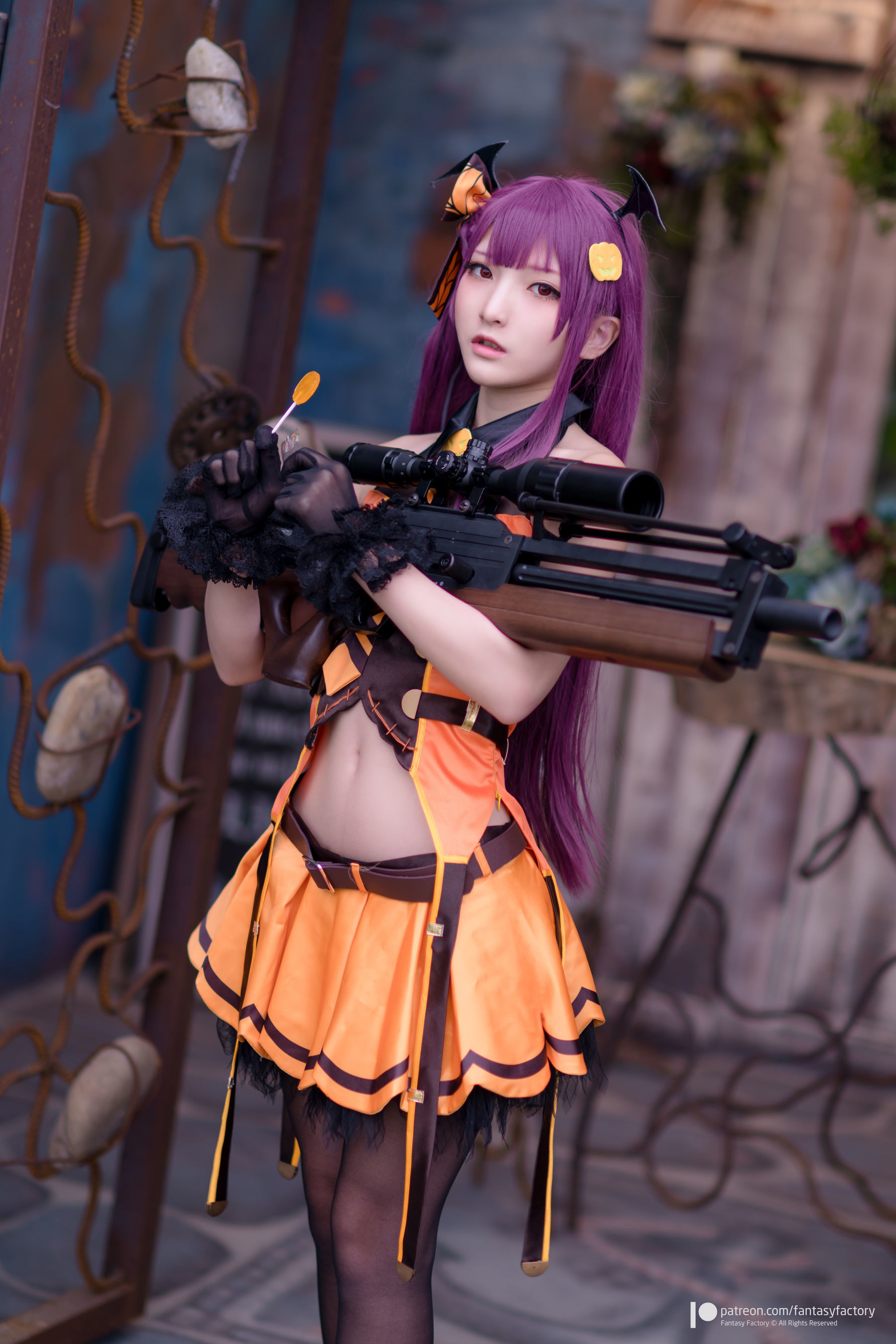 小丁Cosplay - 黑丝 黑胶 女杀手-图69