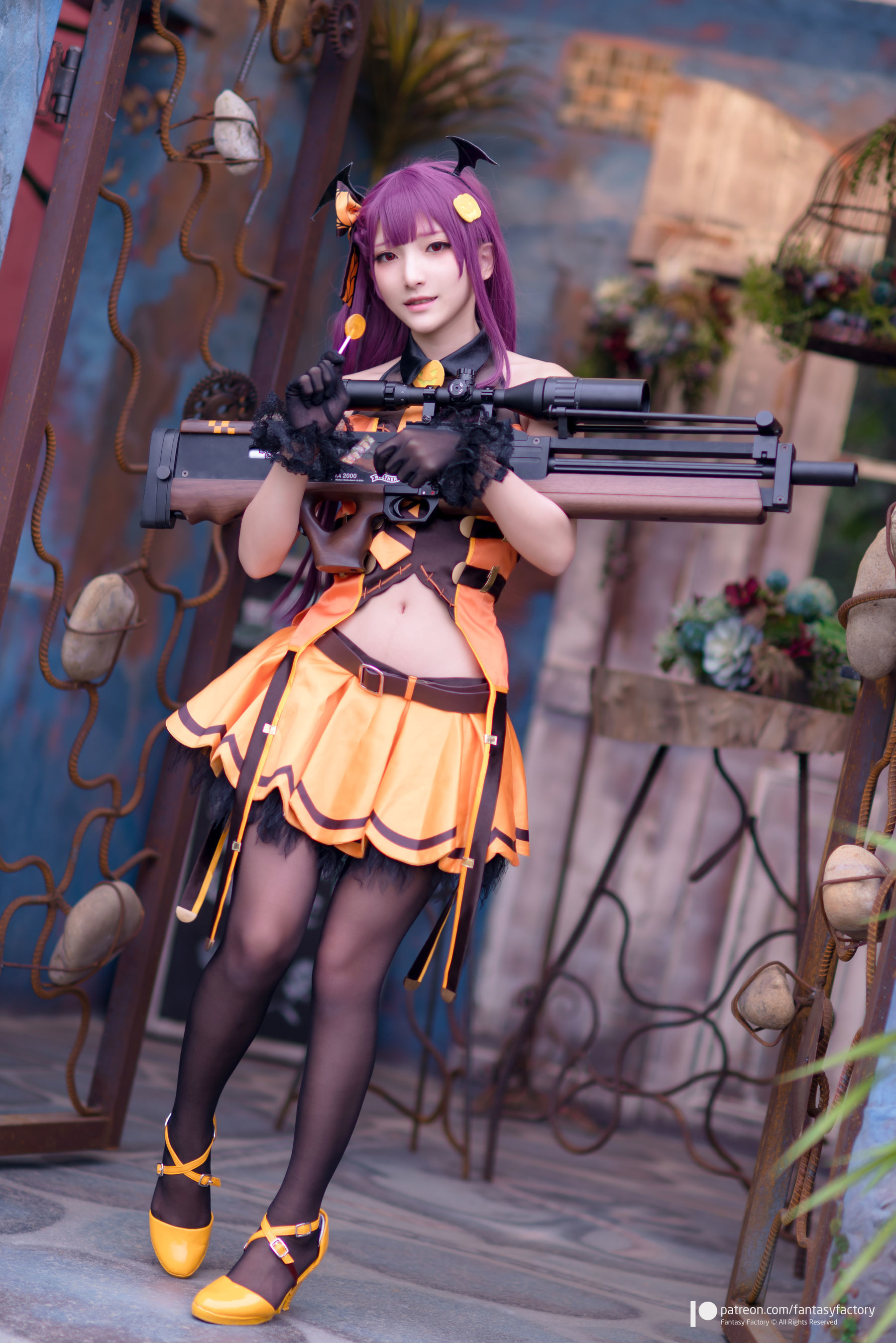 小丁Cosplay - 黑丝 黑胶 女杀手-图70