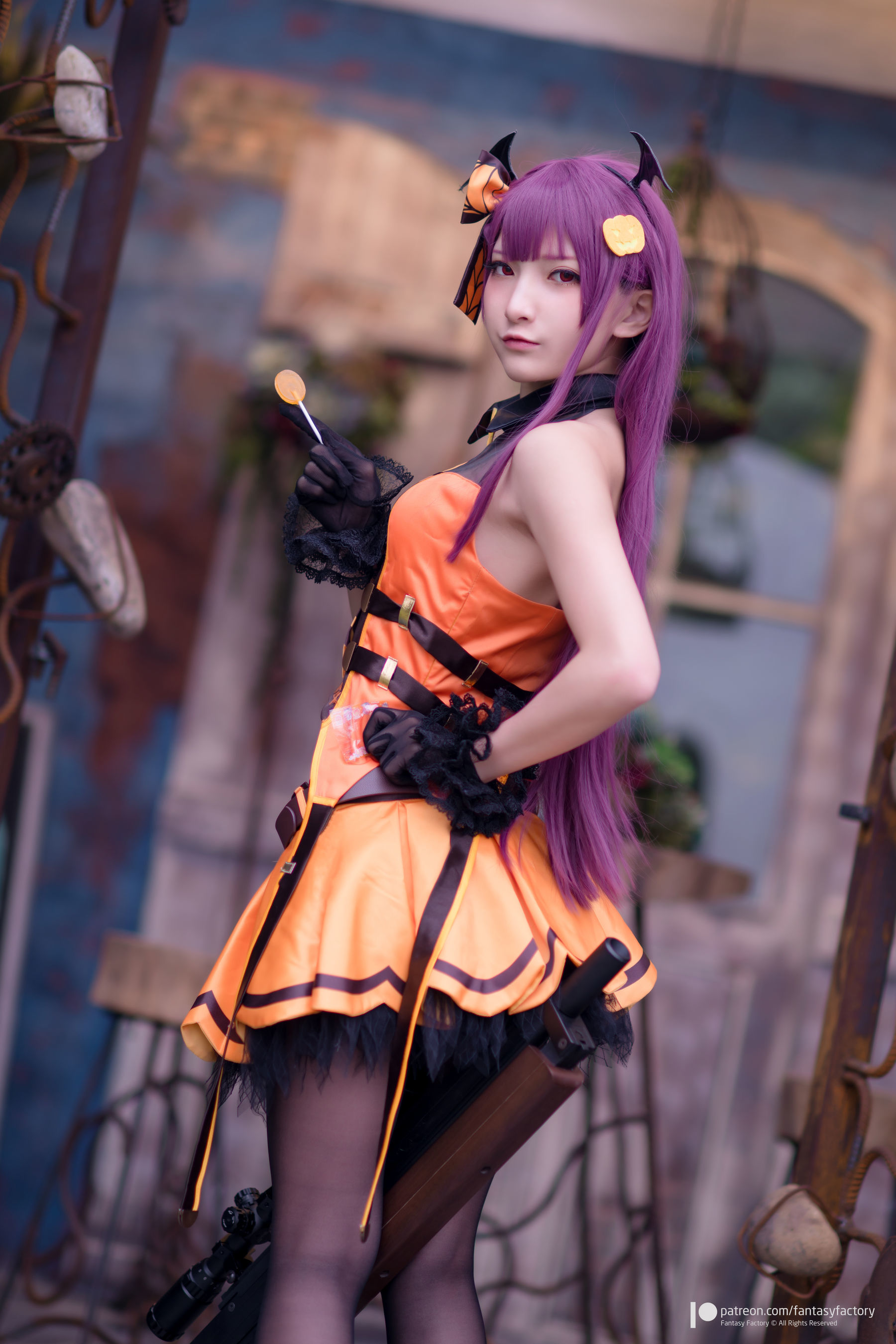小丁Cosplay - 黑丝 黑胶 女杀手-图71
