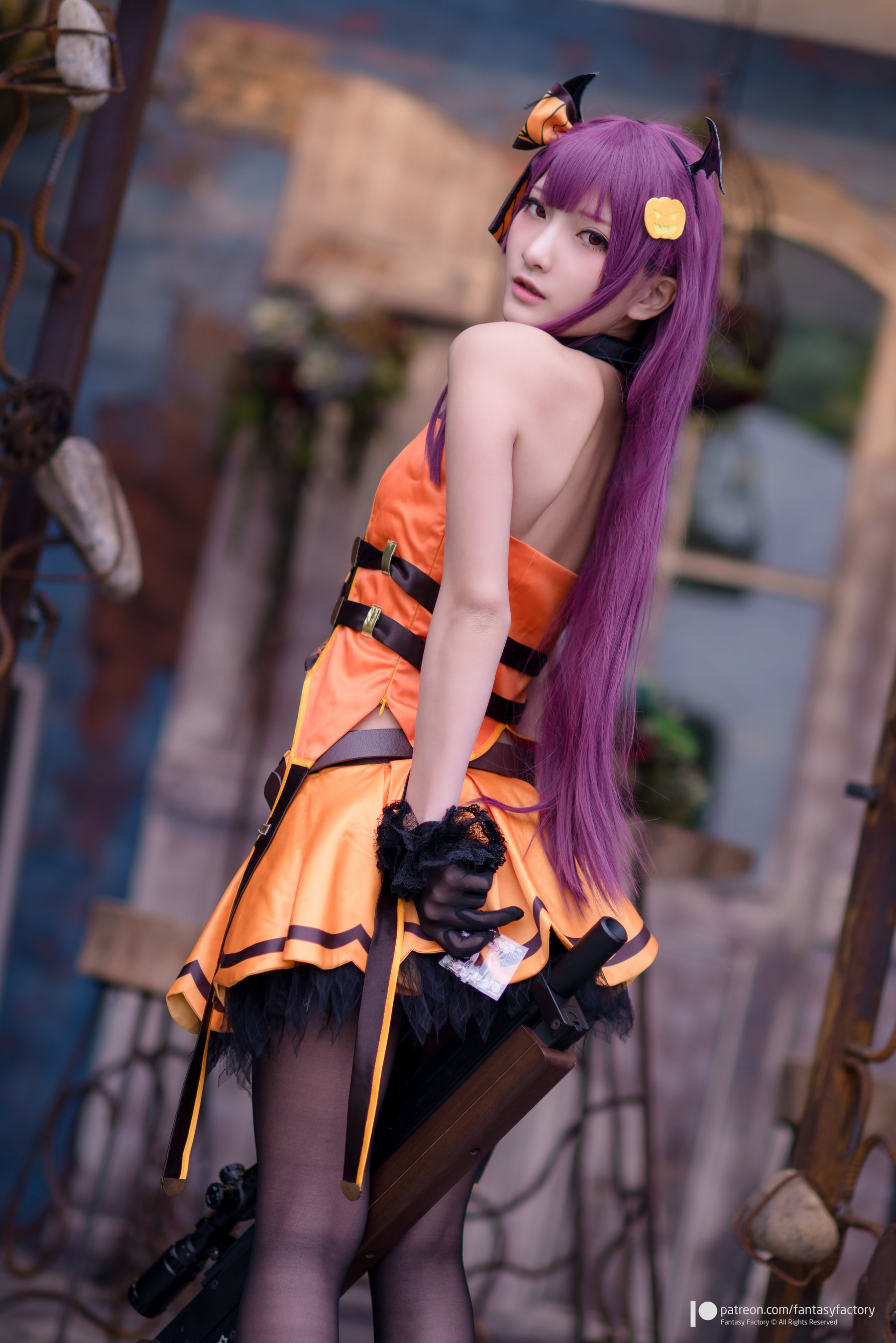 小丁Cosplay - 黑丝 黑胶 女杀手-图72