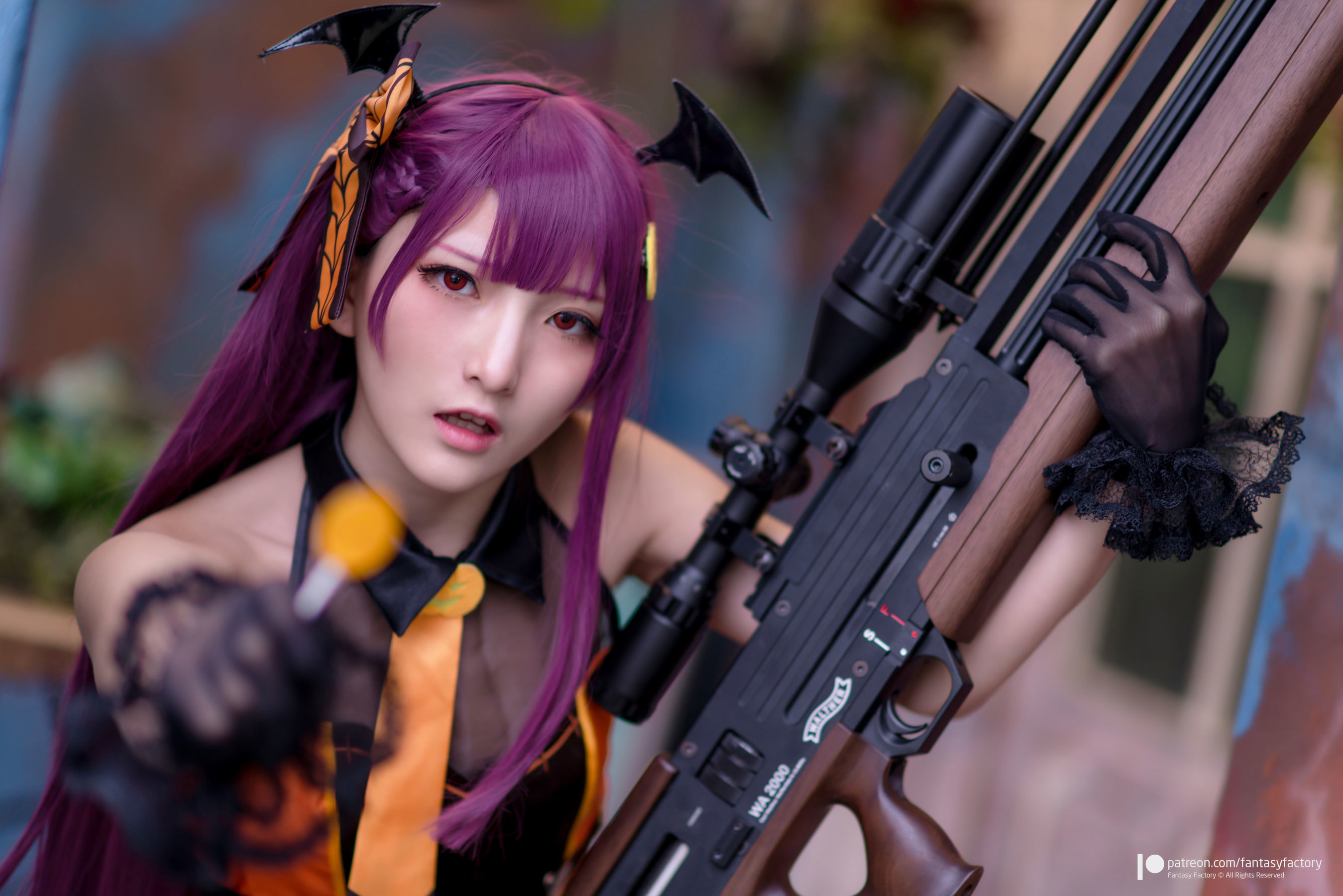 小丁Cosplay - 黑丝 黑胶 女杀手-图74