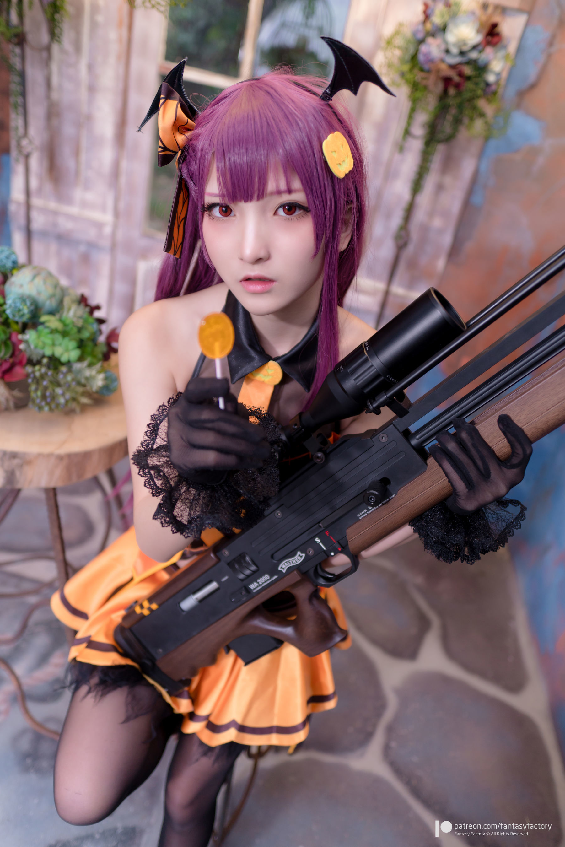 小丁Cosplay - 黑丝 黑胶 女杀手-图75