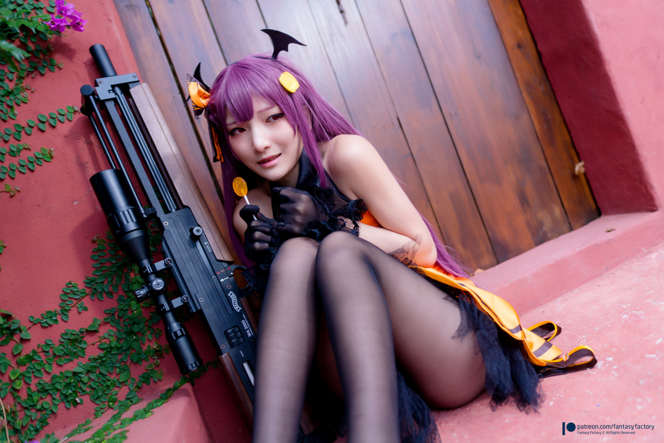 小丁Cosplay - 黑丝 黑胶 女杀手-图78