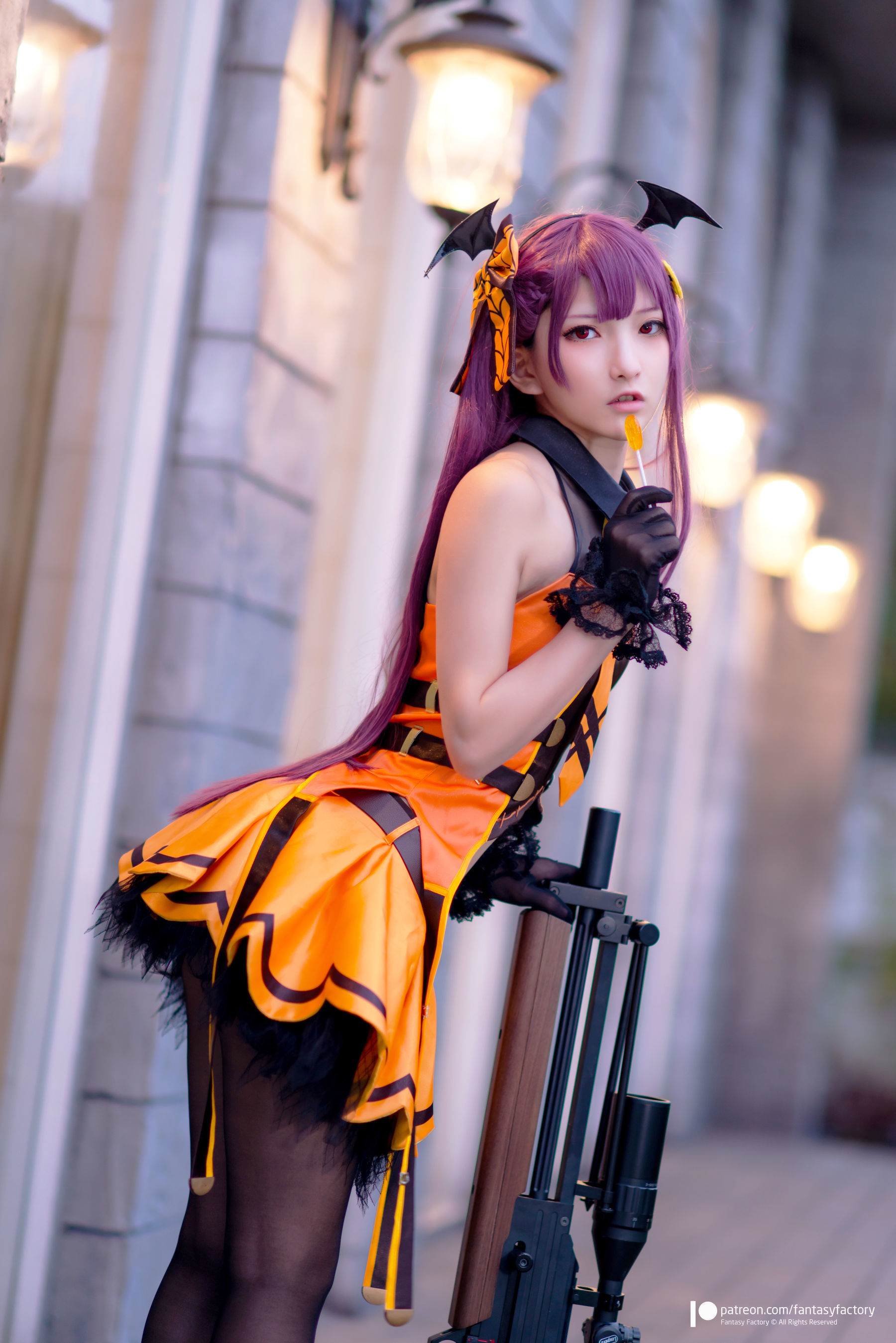 小丁Cosplay - 黑丝 黑胶 女杀手-图80