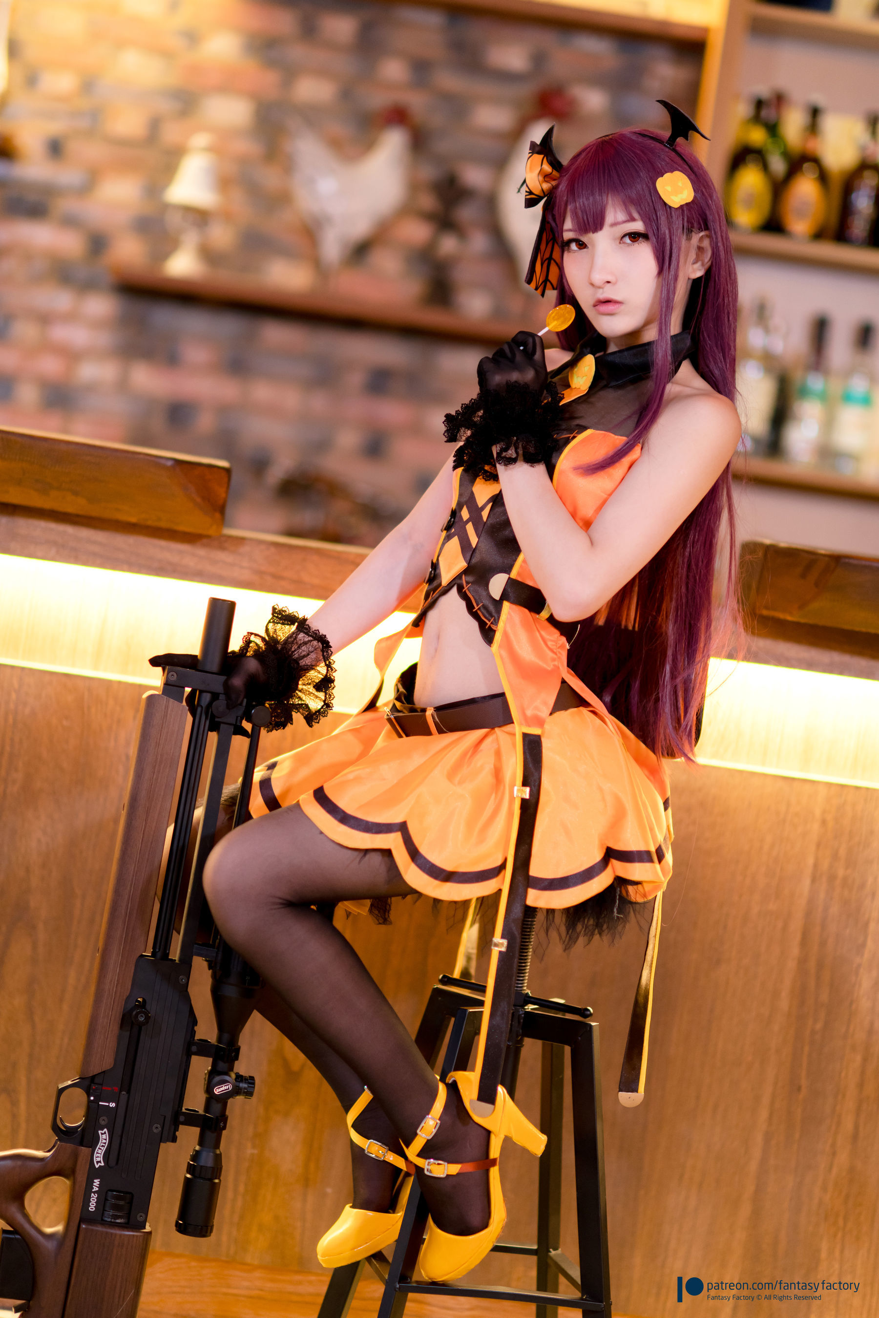 小丁Cosplay - 黑丝 黑胶 女杀手-图81
