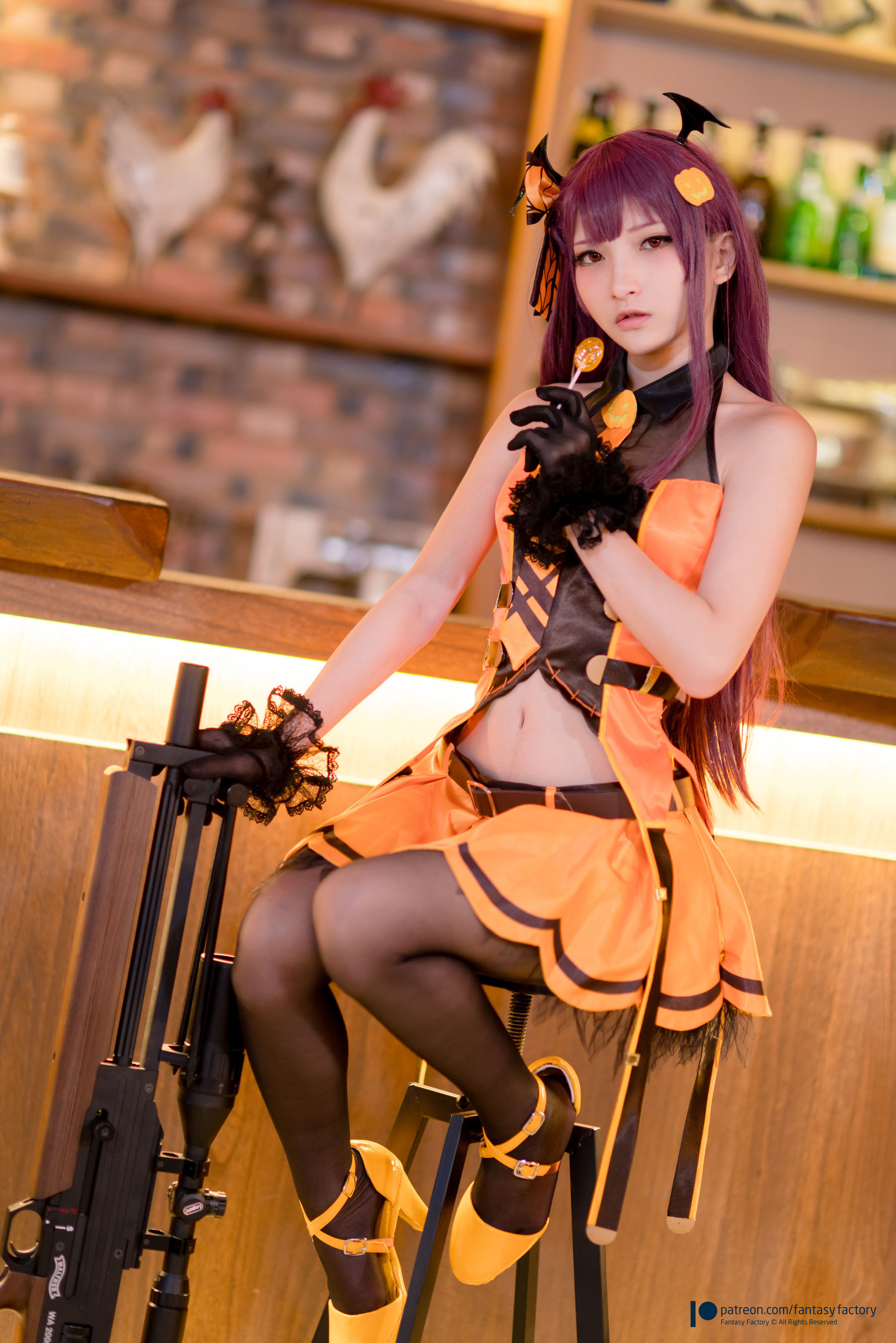 小丁Cosplay - 黑丝 黑胶 女杀手-图82