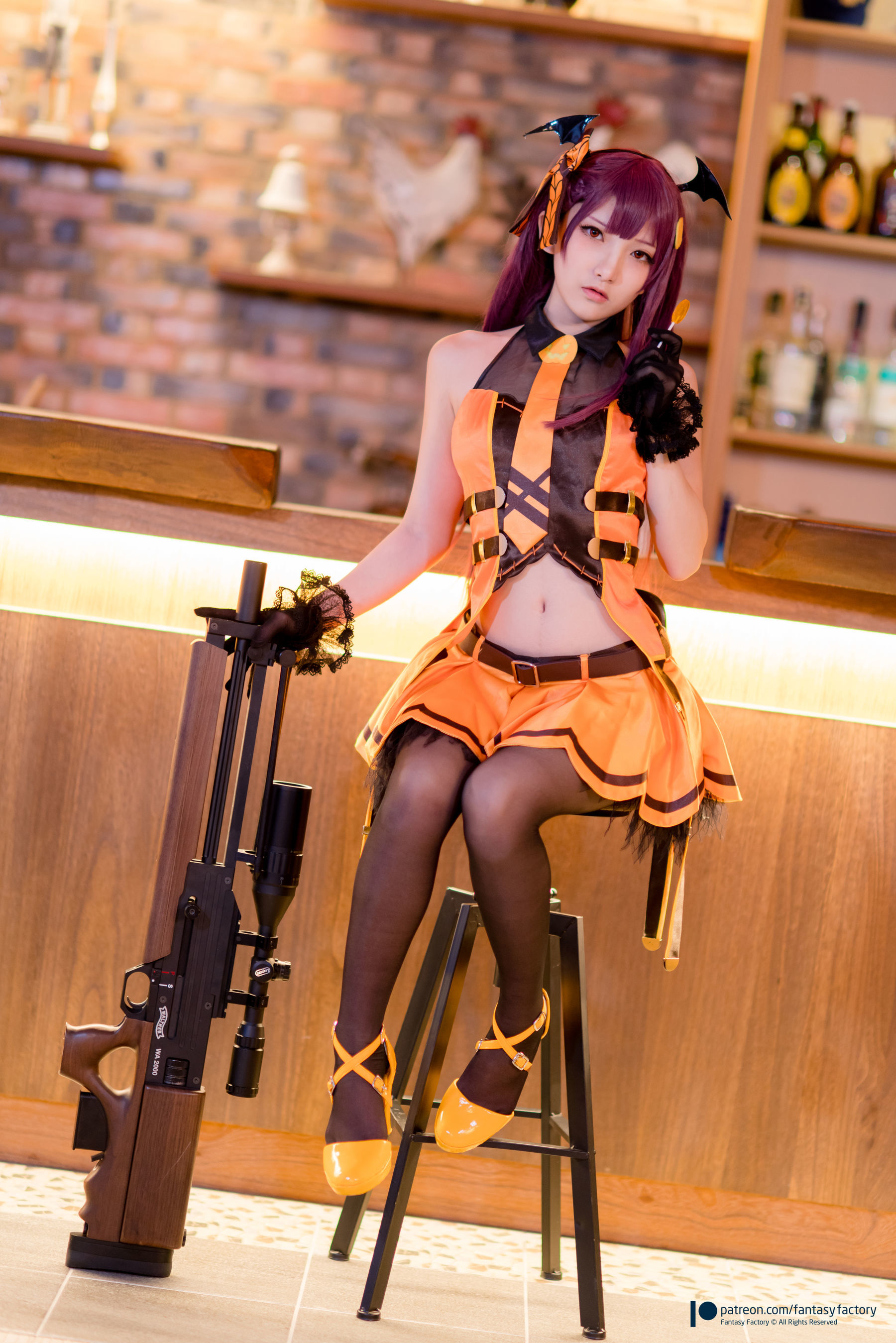 小丁Cosplay - 黑丝 黑胶 女杀手-图83
